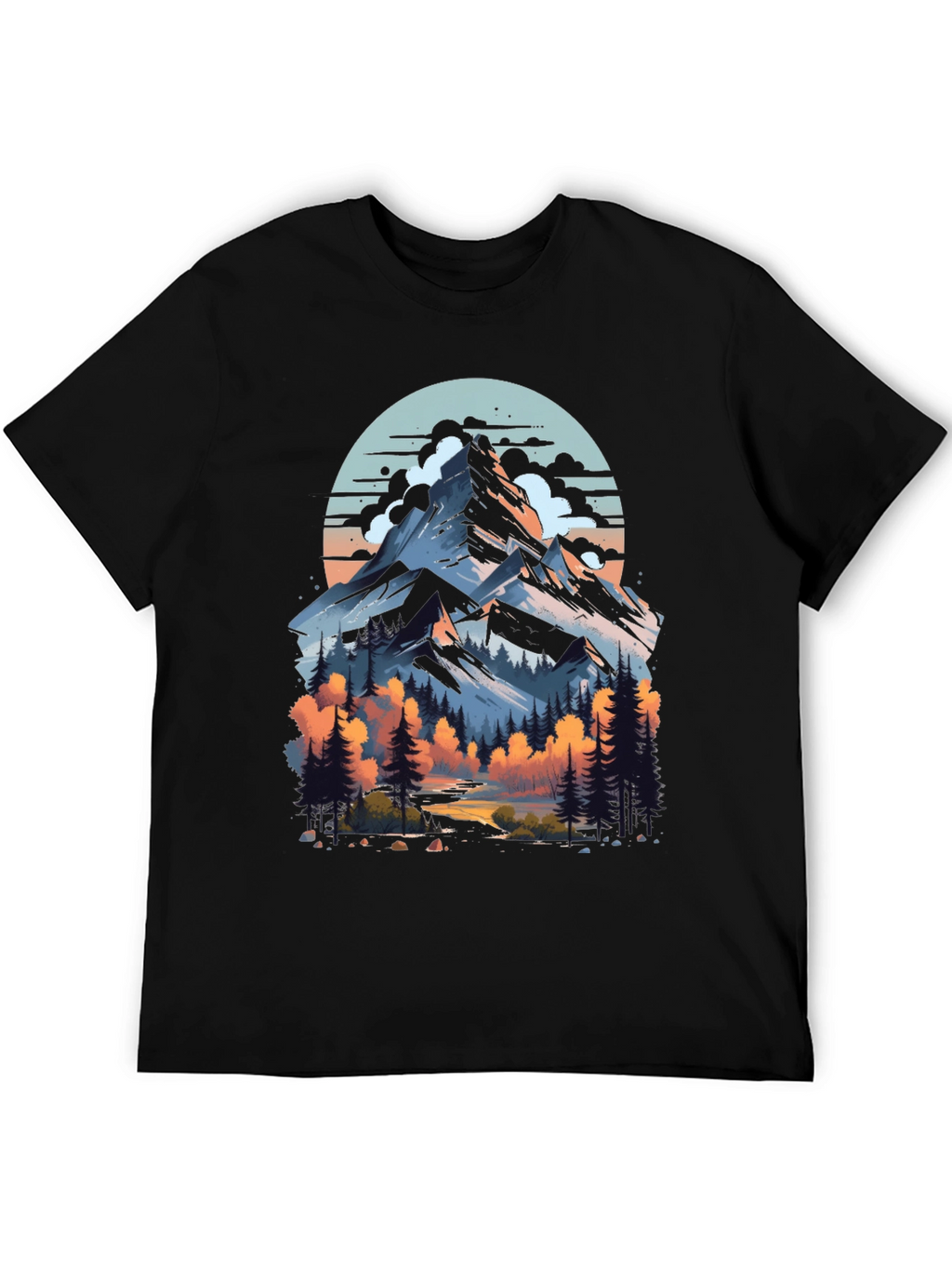 Mountain Peak Graphic Tee - Nature Adventure Shirt