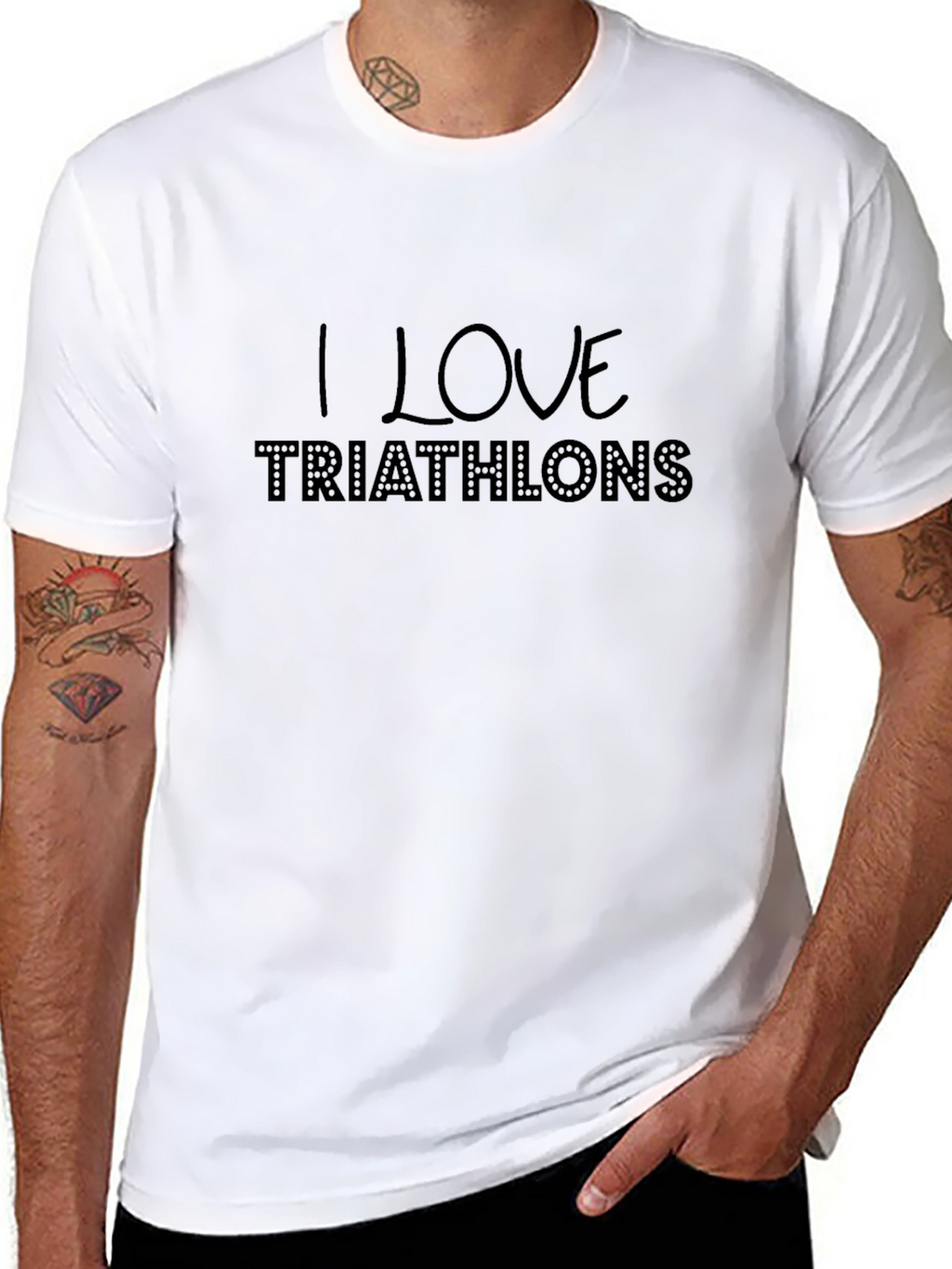 I Love Triathlons Graphic T-Shirt