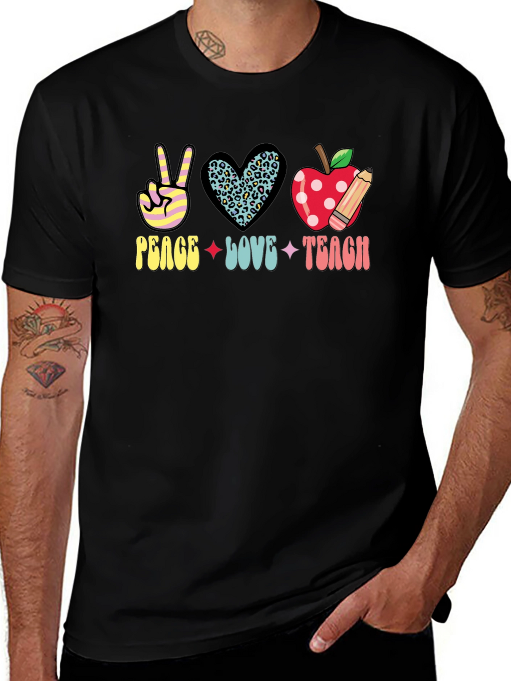 Peace Love Teach Graphic Tee
