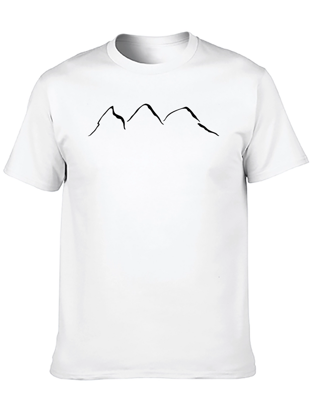 Mountain Silhouette T-Shirt - Black Crew Neck Tee