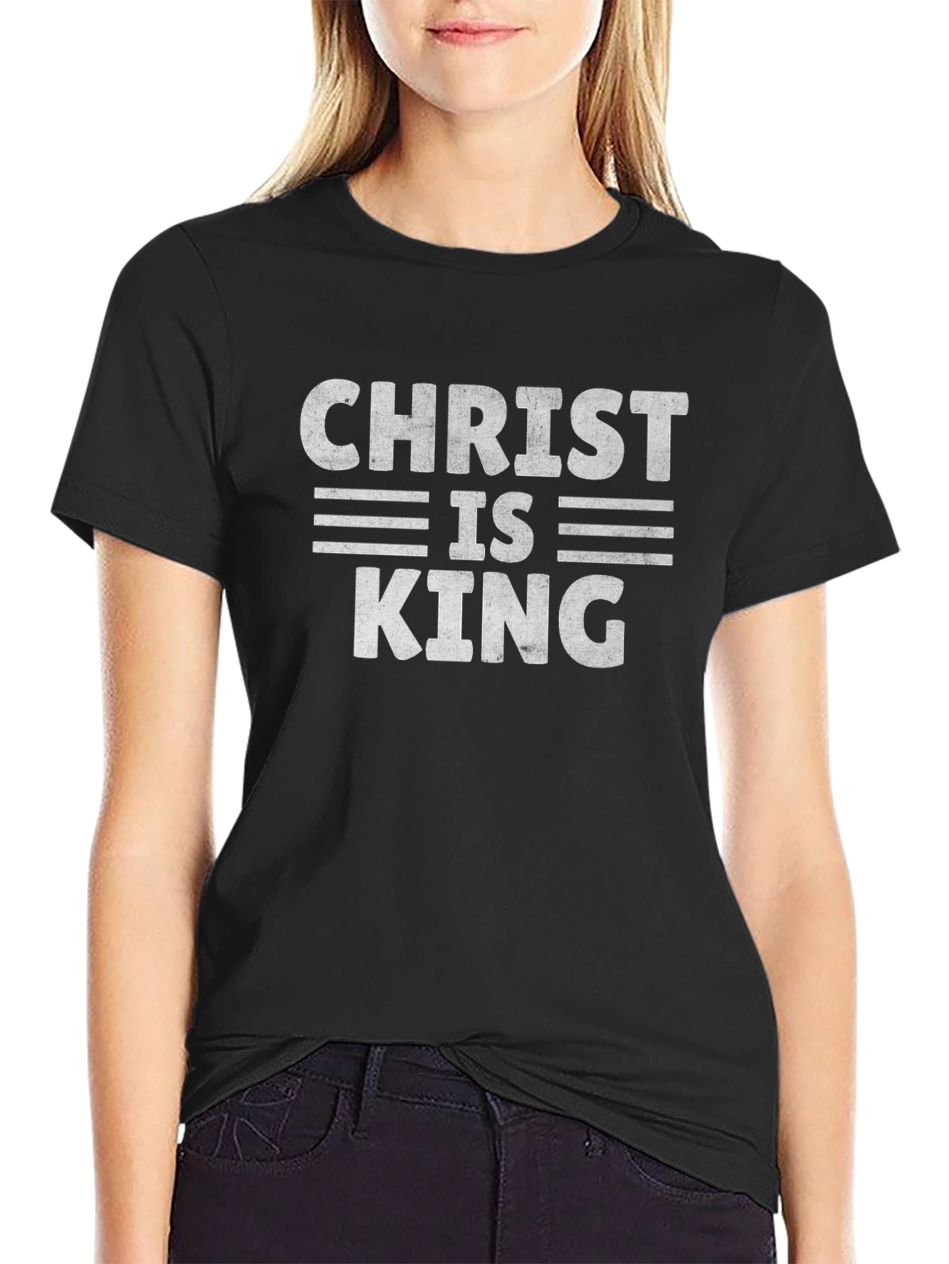 Christ is King Graphic Tee - Black Religious T-Shirt