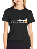 I Accept Bitcoin Black T-Shirt Crypto Currency