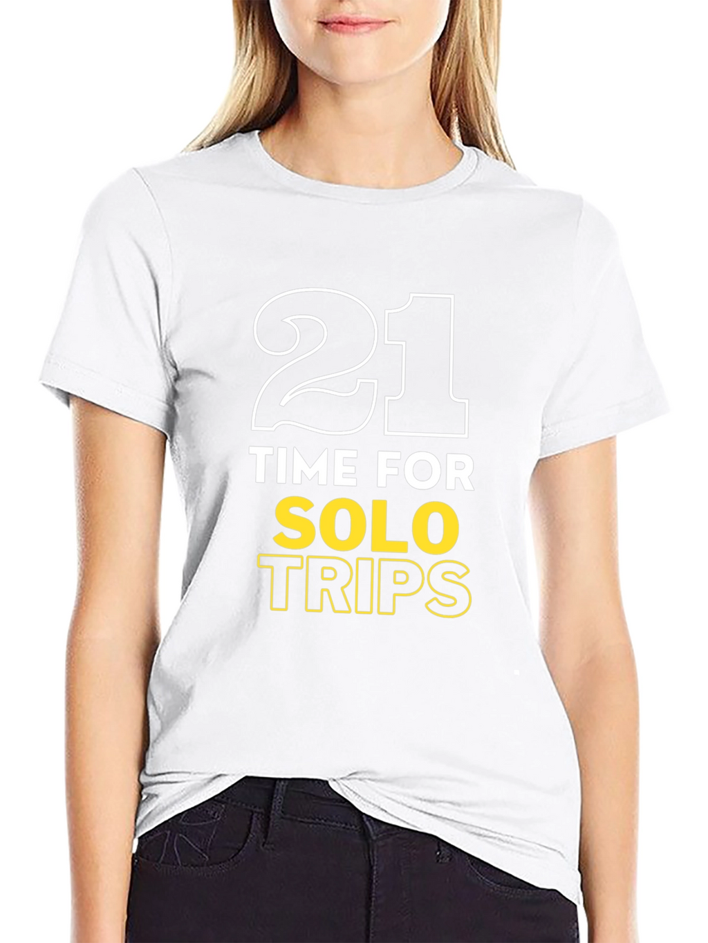 21 Solo Trips Black Graphic Tee