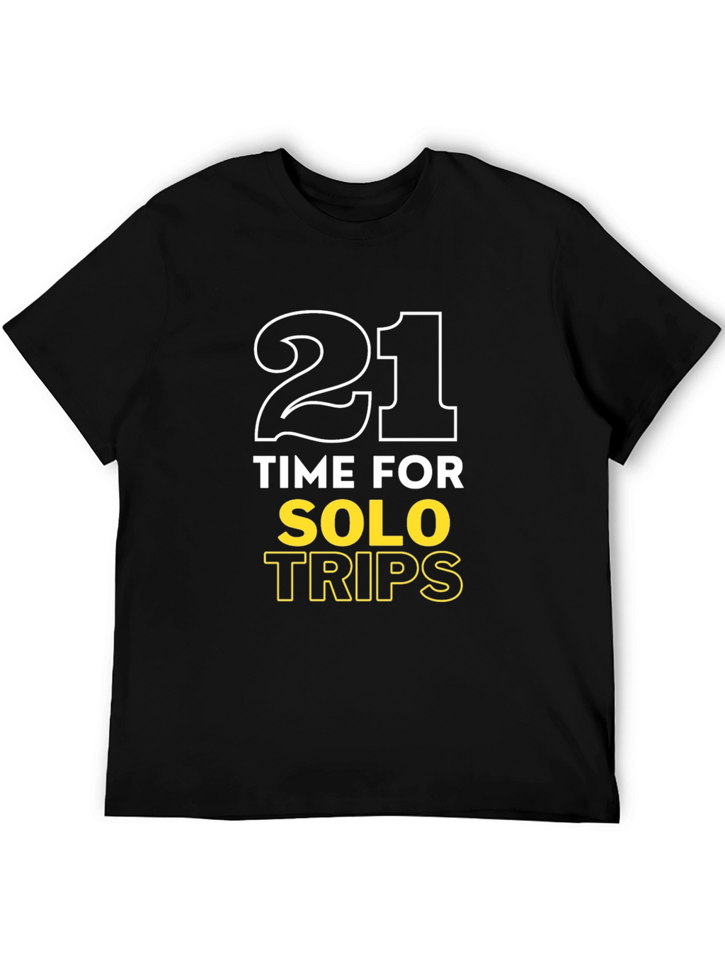 21 Solo Trips Black Graphic Tee