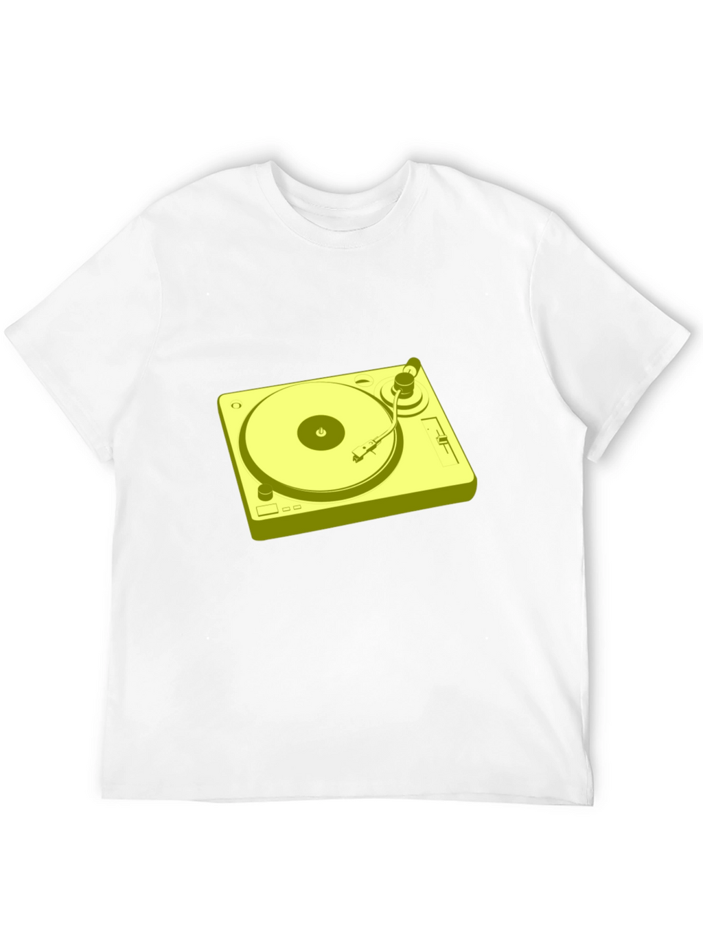 Retro Turntable Graphic T-Shirt - Black