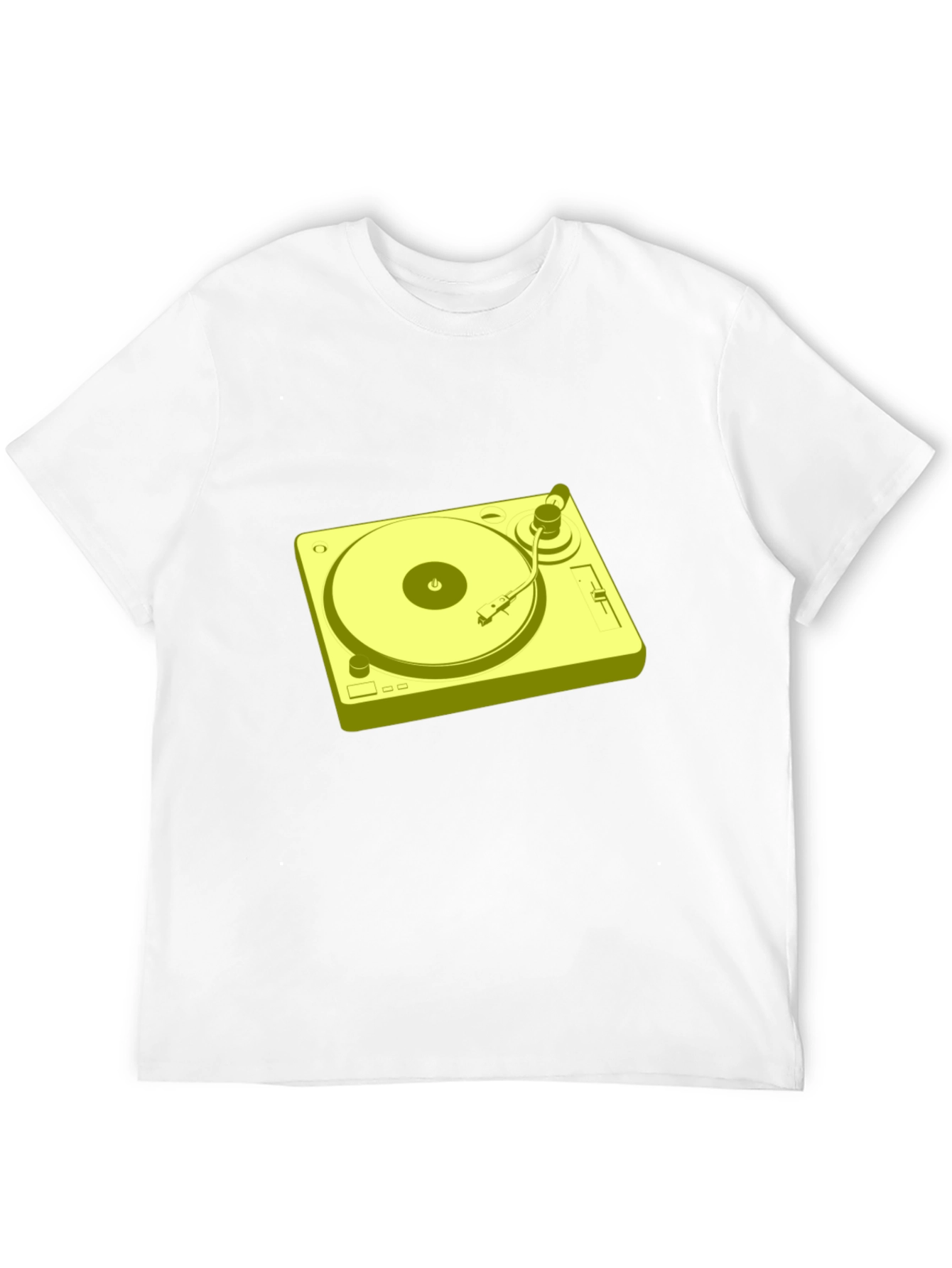 Retro Turntable Graphic T-Shirt - Black