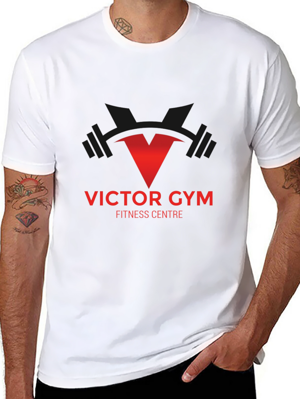 Victor Gym Fitness Centre T-Shirt - Black