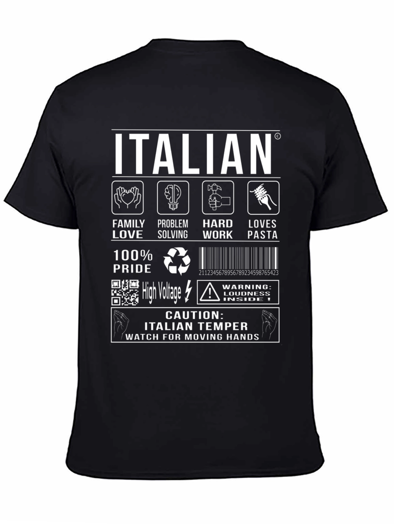 Italian Temper T-Shirt: Family Pasta and Pride!