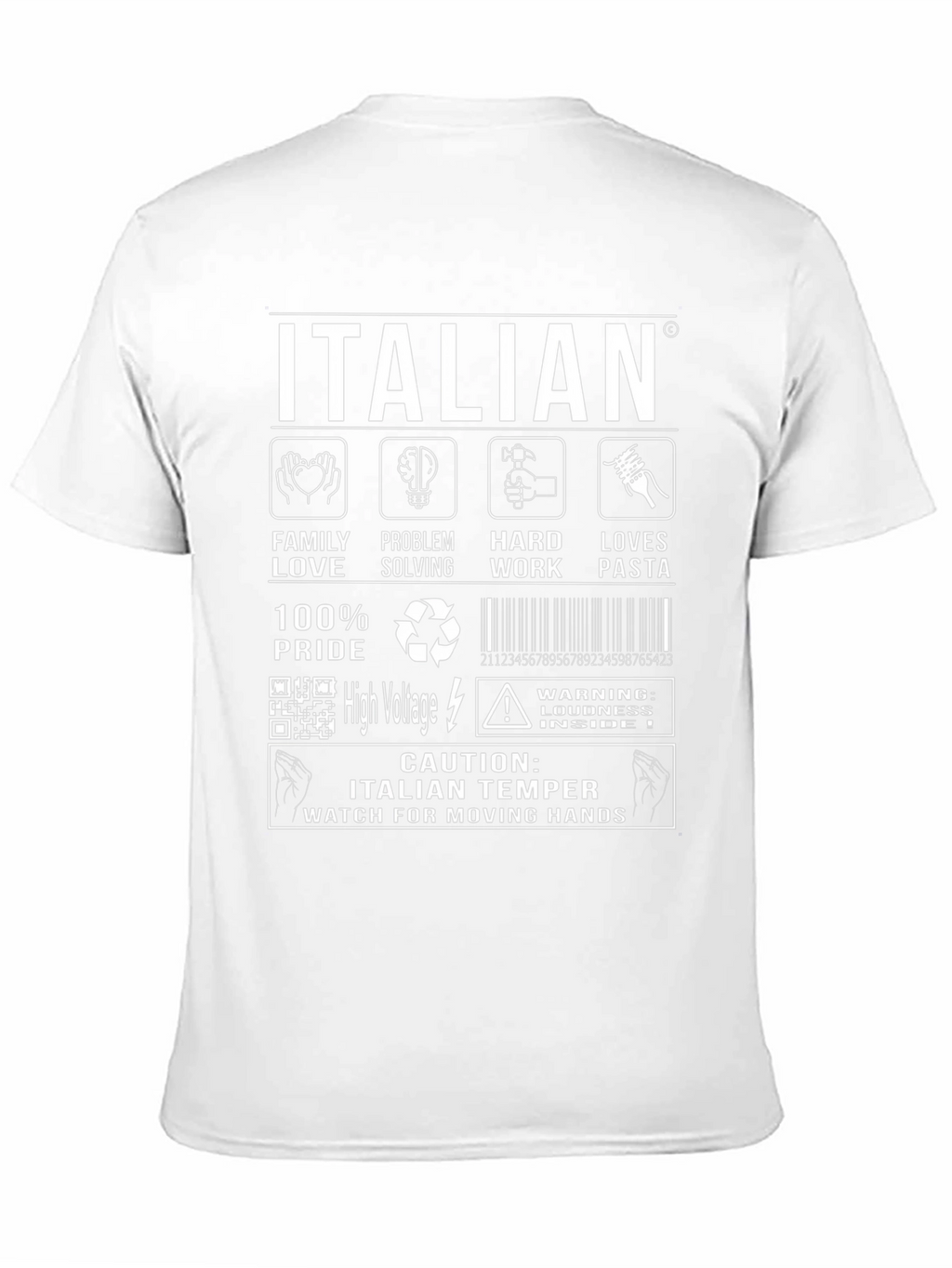 Italian Temper T-Shirt: Family Pasta and Pride!