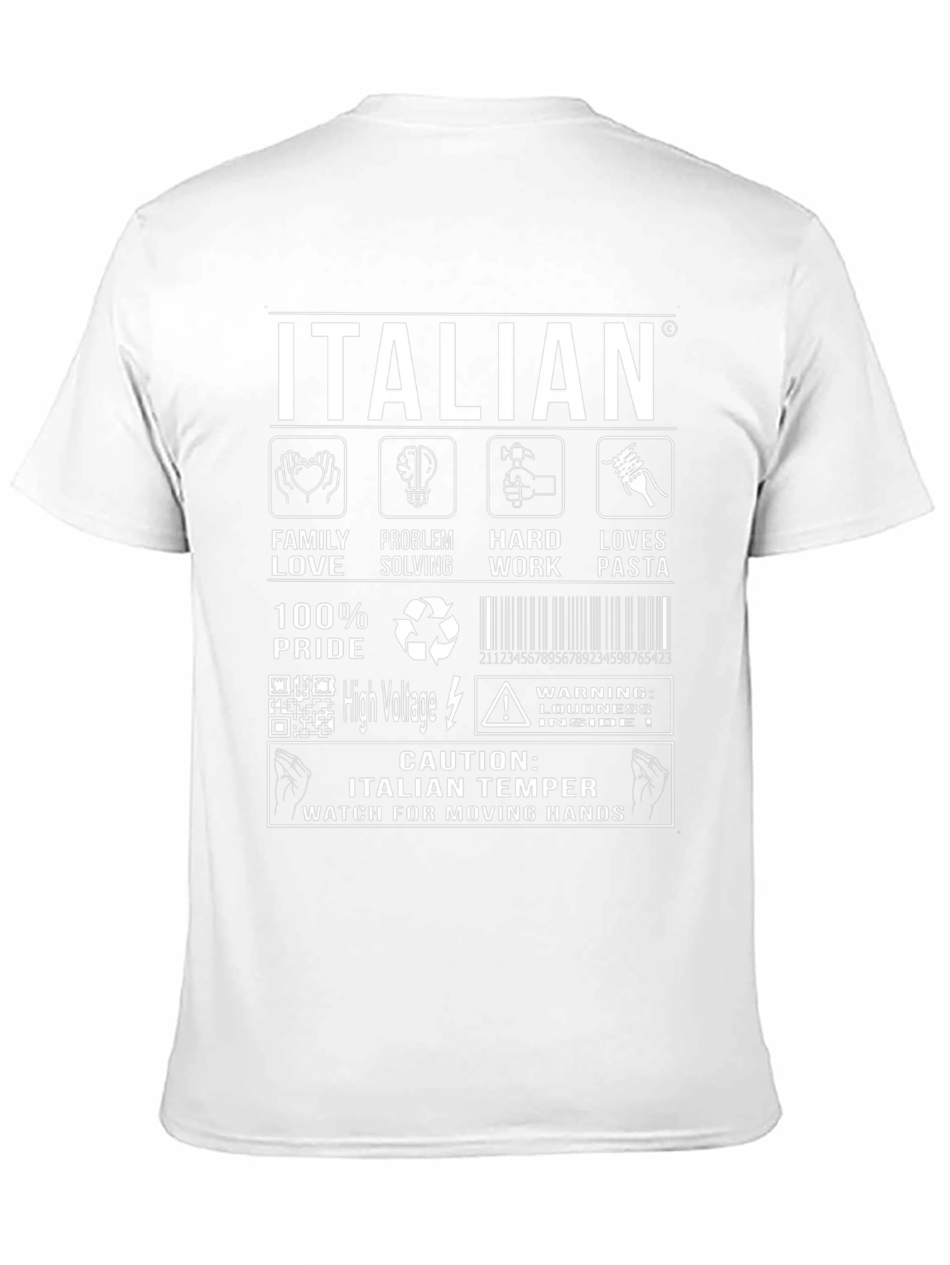 Italian Temper T-Shirt: Family Pasta and Pride!