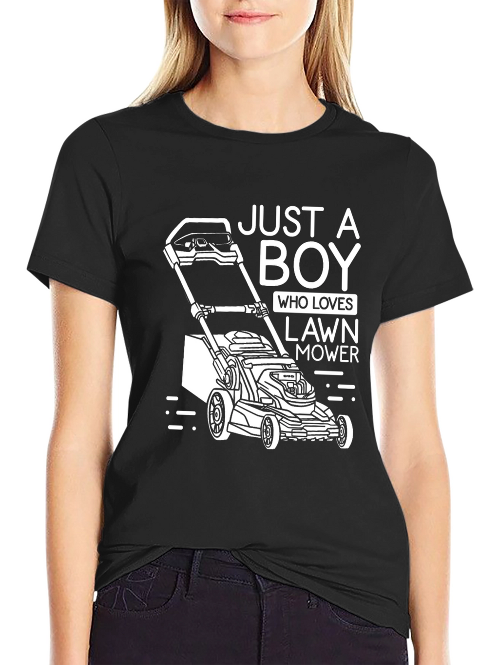 Lawn Mower Lover Graphic Tee - Just A Boy