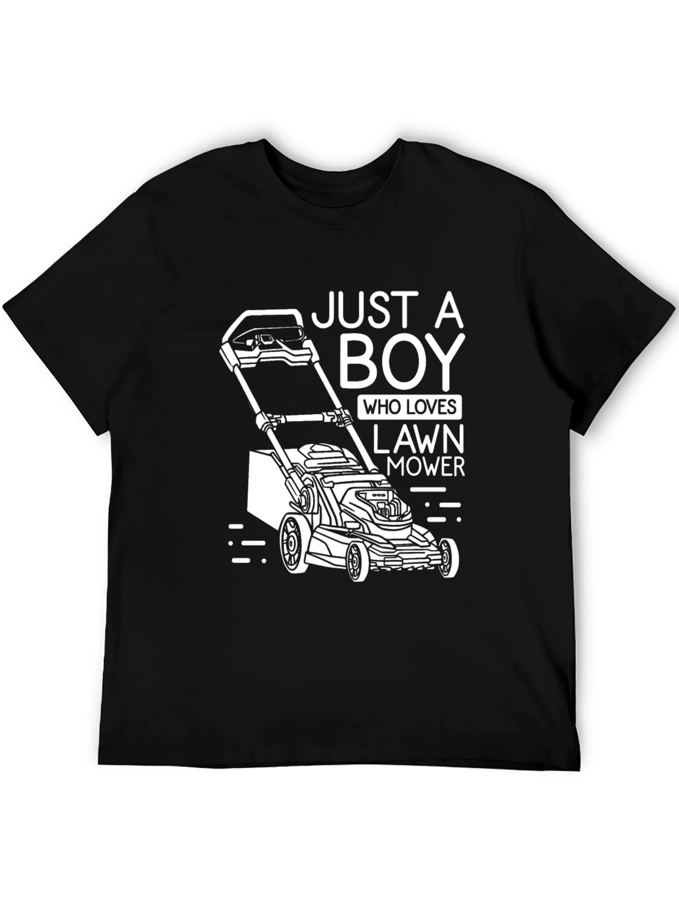 Lawn Mower Lover Graphic Tee - Just A Boy