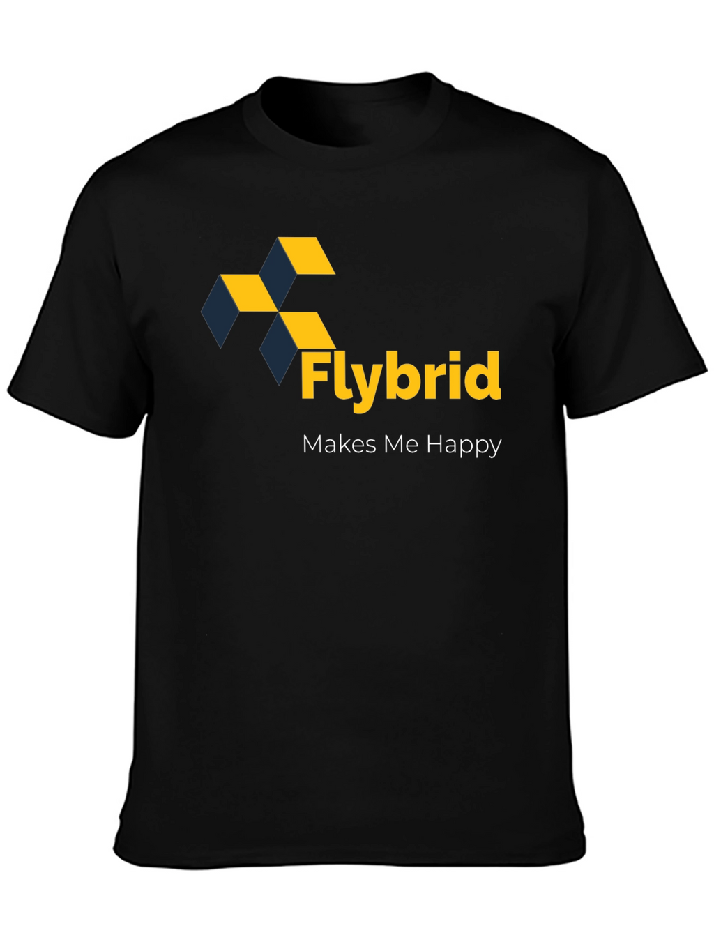 Flybrid Makes Me Happy Graphic Tee - Black