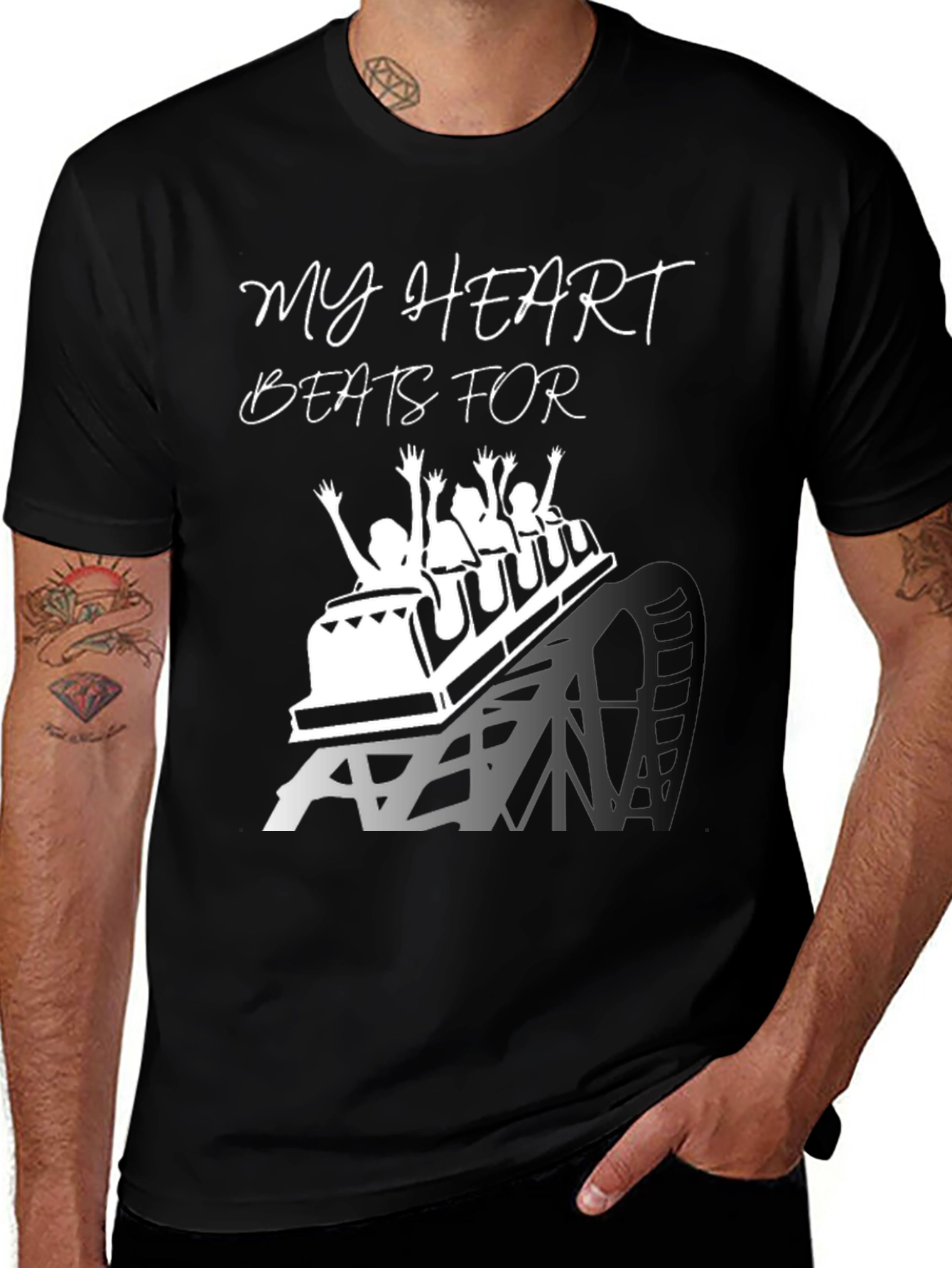 My Heart Beats For Theme Park Rollercoaster Tee