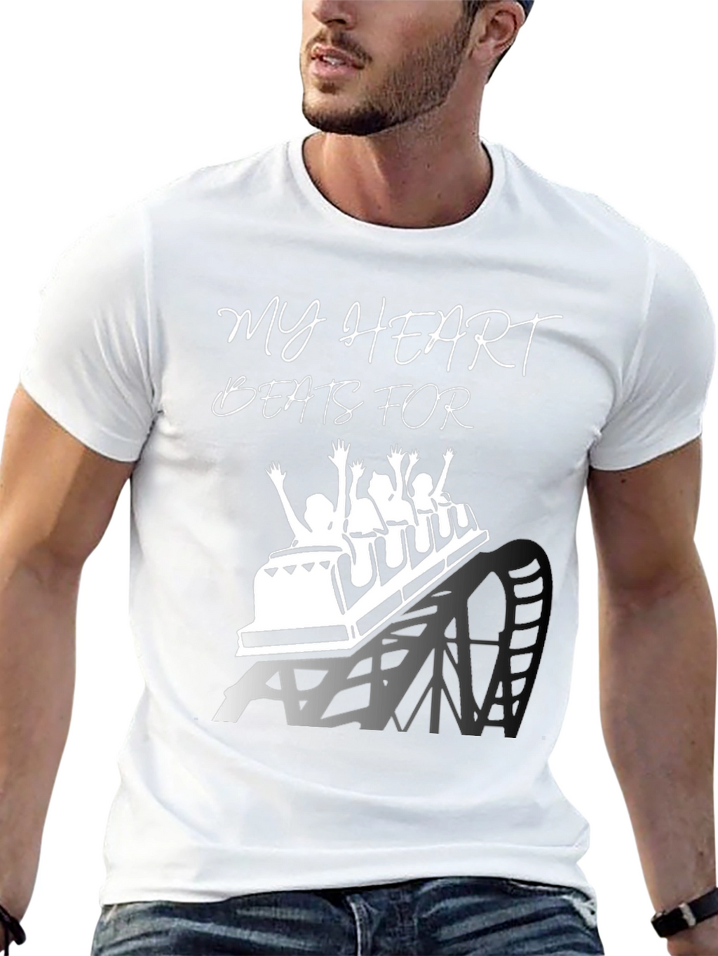 My Heart Beats For Theme Park Rollercoaster Tee