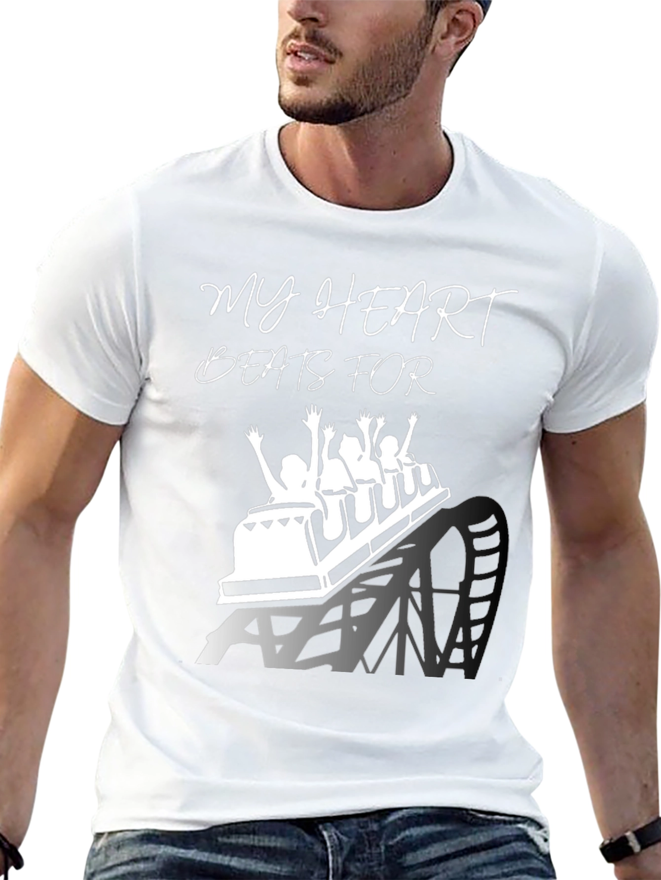 My Heart Beats For Theme Park Rollercoaster Tee