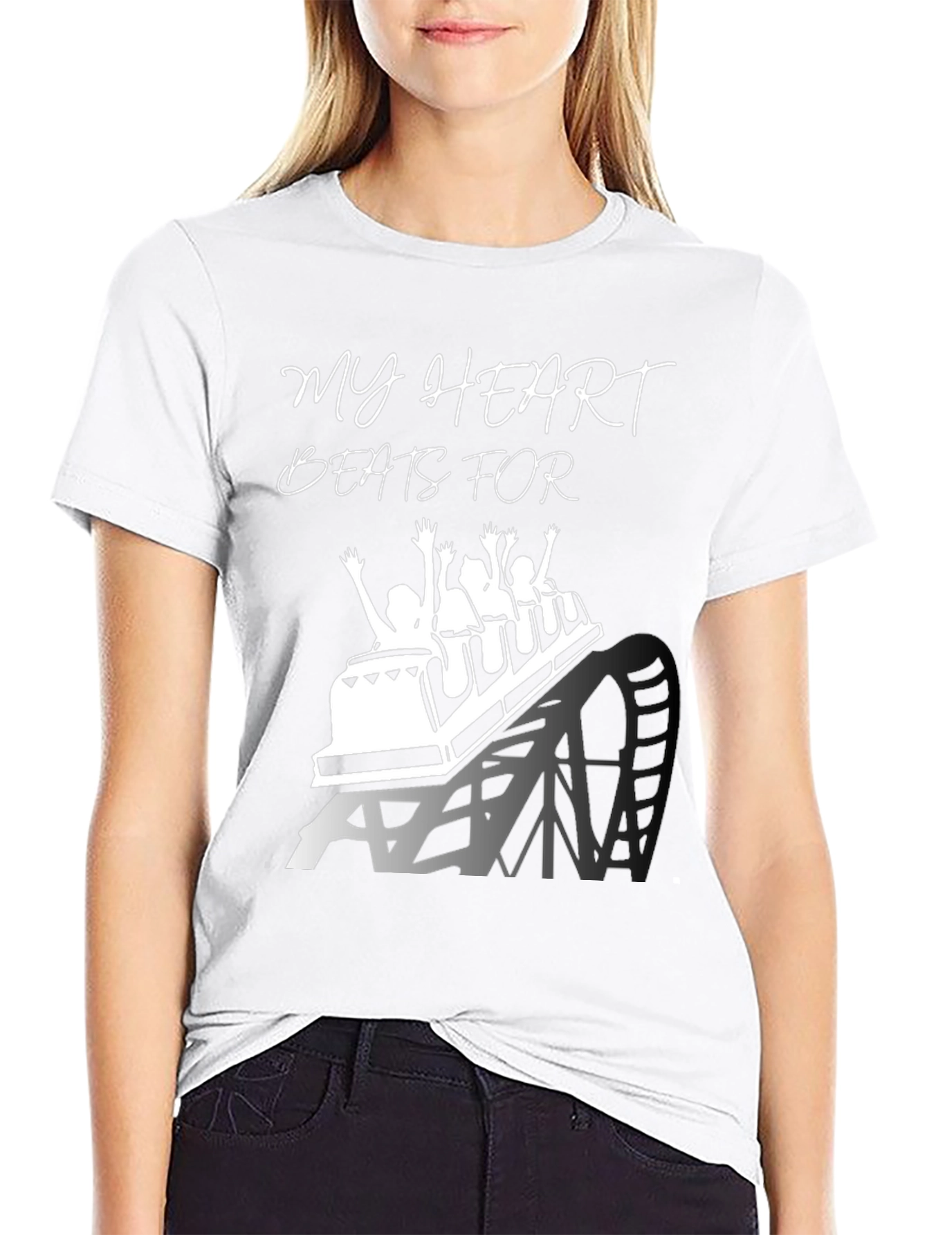 My Heart Beats For Theme Park Rollercoaster Tee