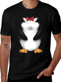 Penguin Bowtie Graphic Tee - Mens Novelty T-Shirt