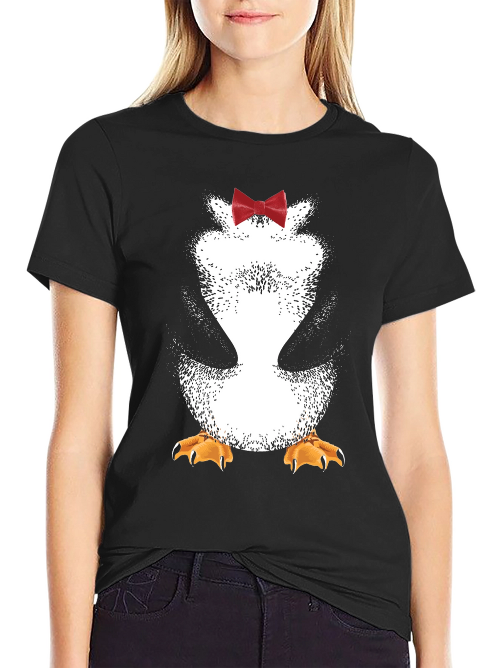Penguin Bowtie Graphic Tee - Mens Novelty T-Shirt