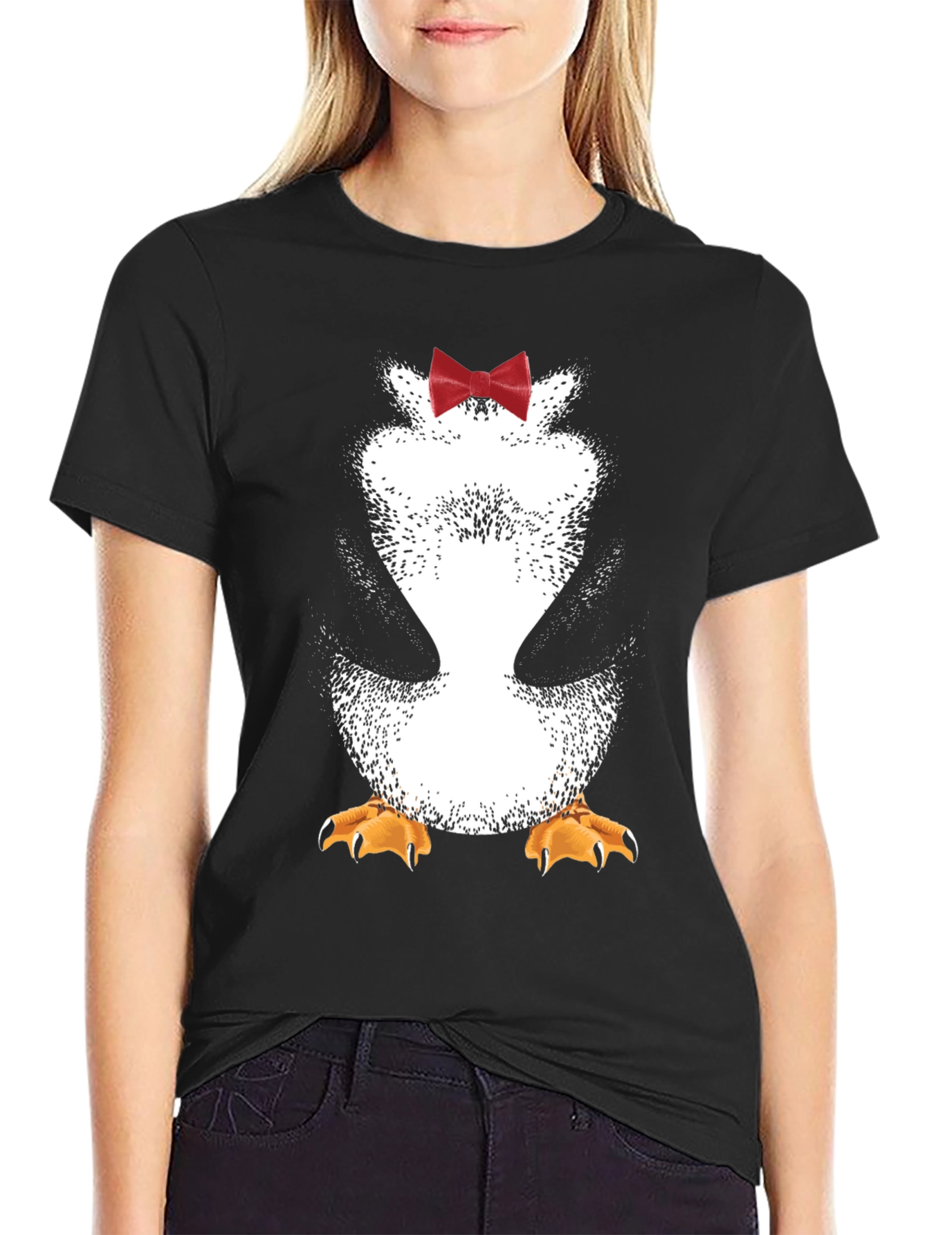 Penguin Bowtie Graphic Tee - Mens Novelty T-Shirt
