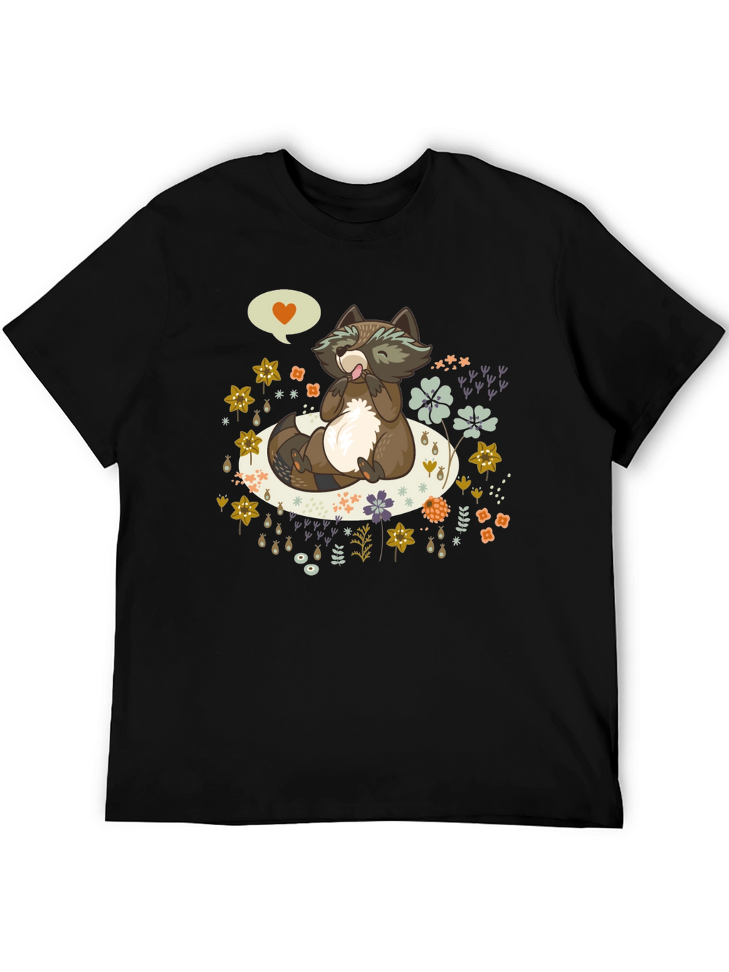 Raccoon Love T-Shirt - Cute Animal Graphic Tee