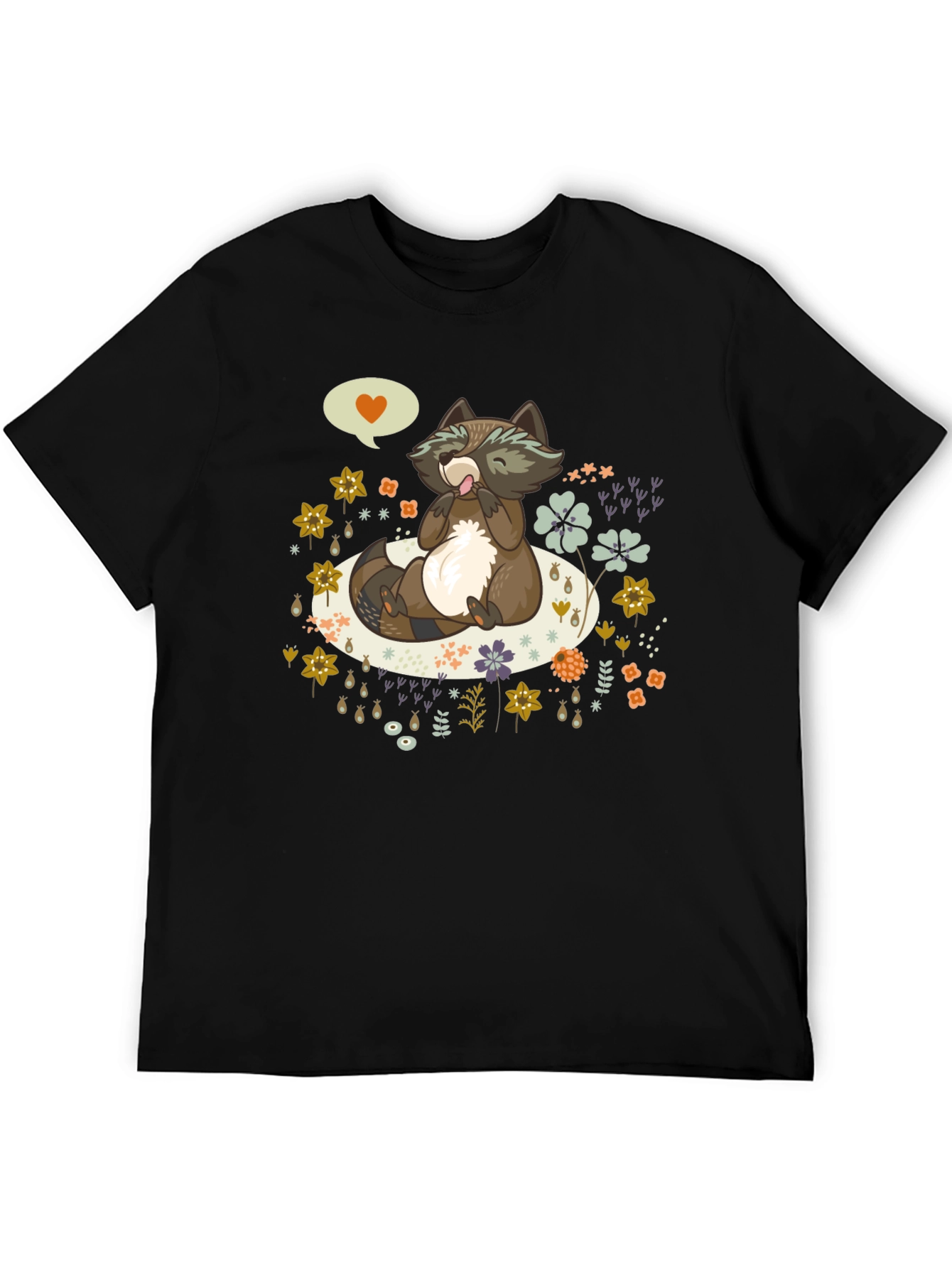 Raccoon Love T-Shirt - Cute Animal Graphic Tee