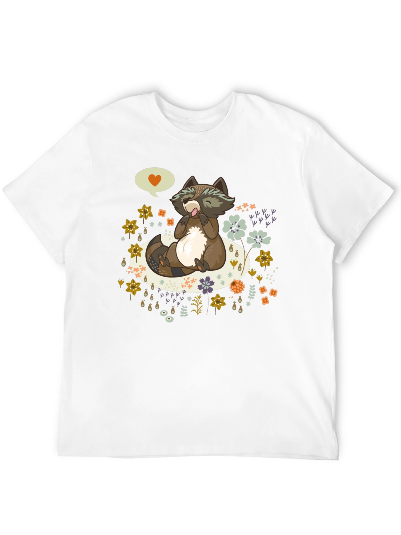 Raccoon Love T-Shirt - Cute Animal Graphic Tee