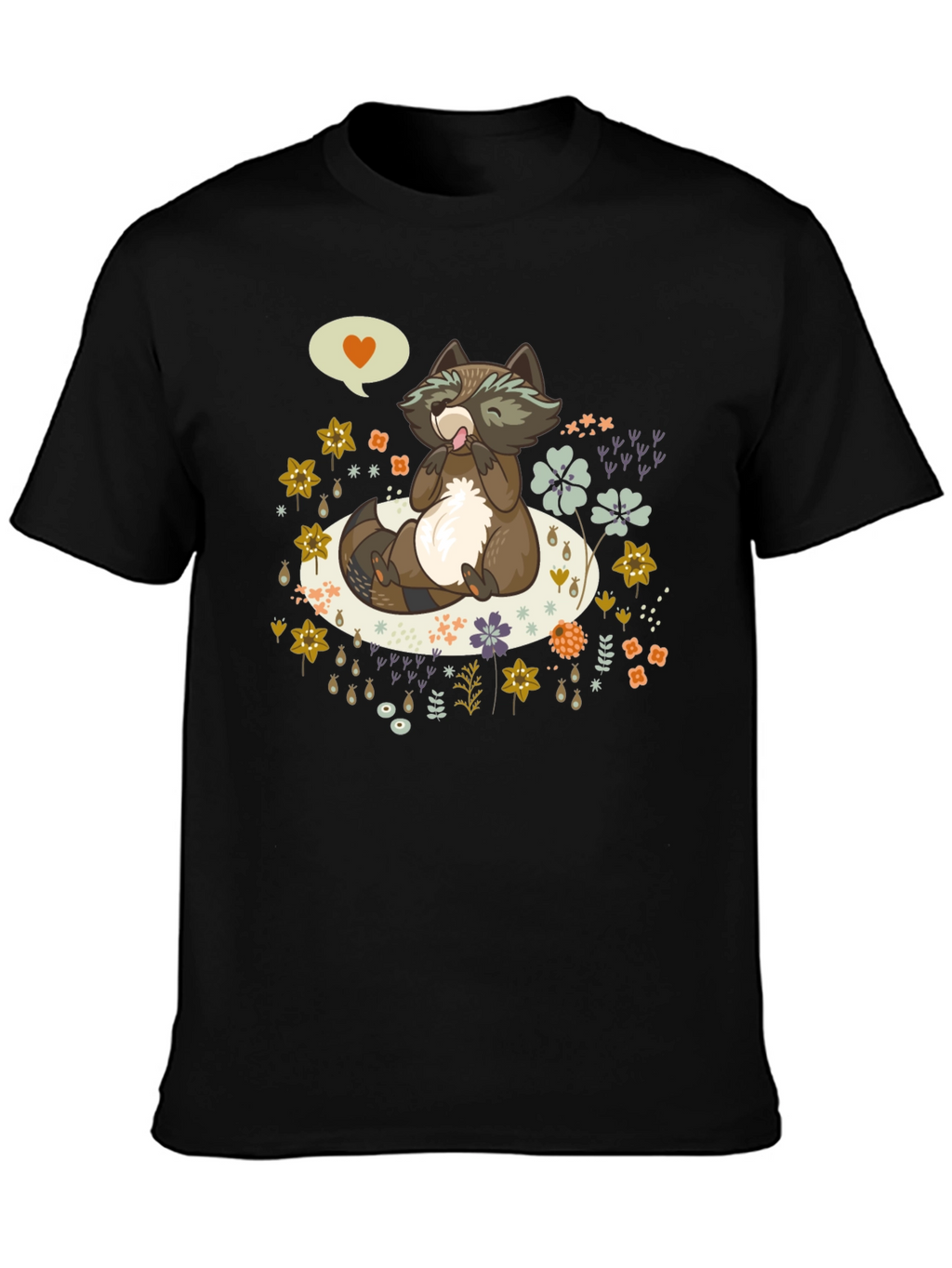 Raccoon Love T-Shirt - Cute Animal Graphic Tee