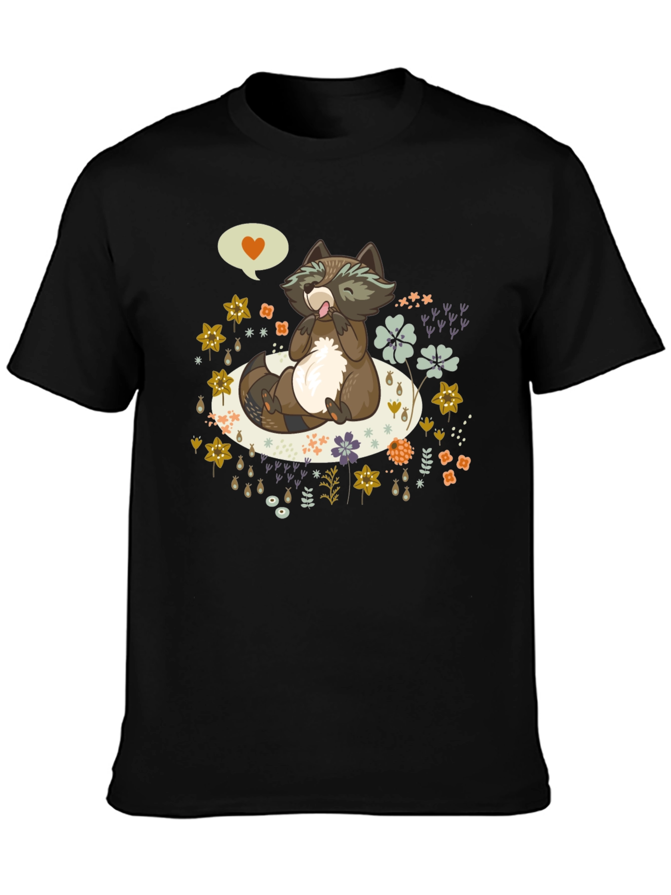 Raccoon Love T-Shirt - Cute Animal Graphic Tee