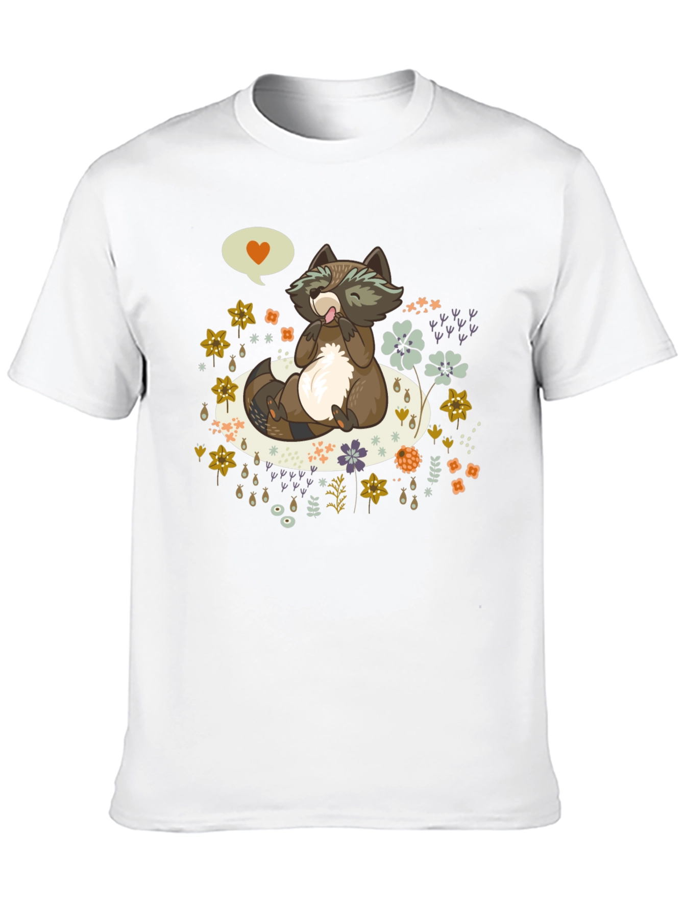 Raccoon Love T-Shirt - Cute Animal Graphic Tee