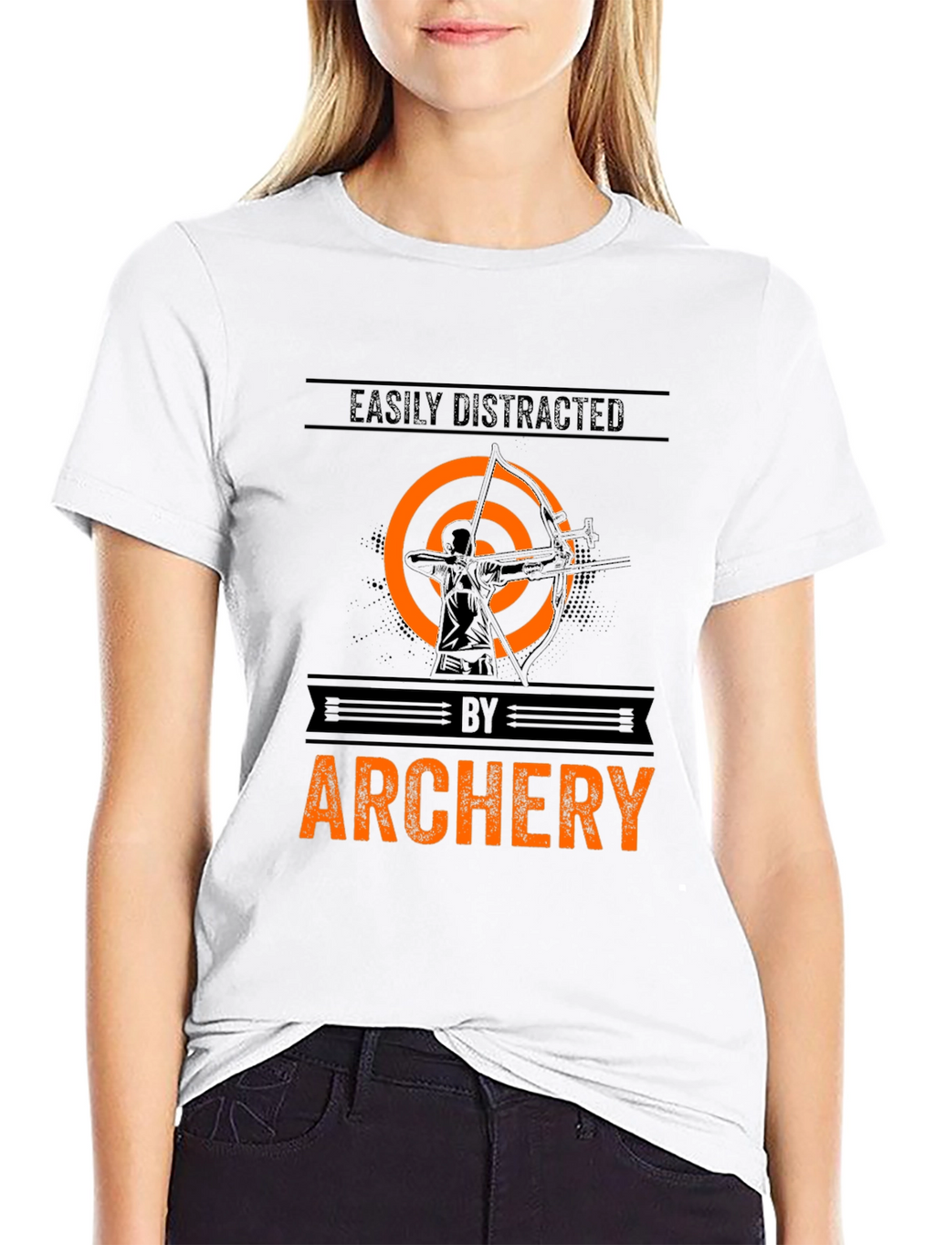 Archery Enthusiast T-Shirt - Easily Distracted By Archery