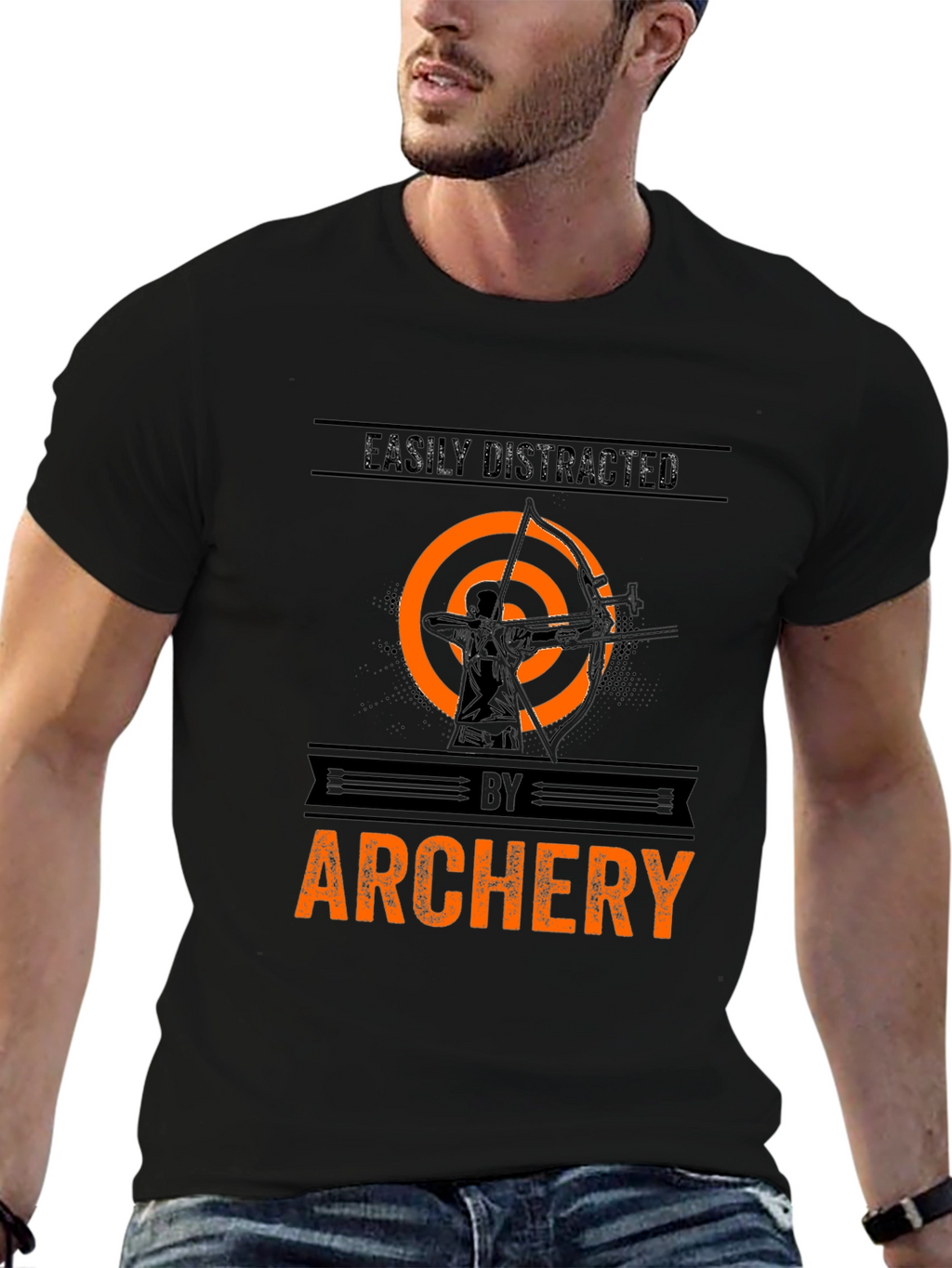 Archery Enthusiast T-Shirt - Easily Distracted By Archery