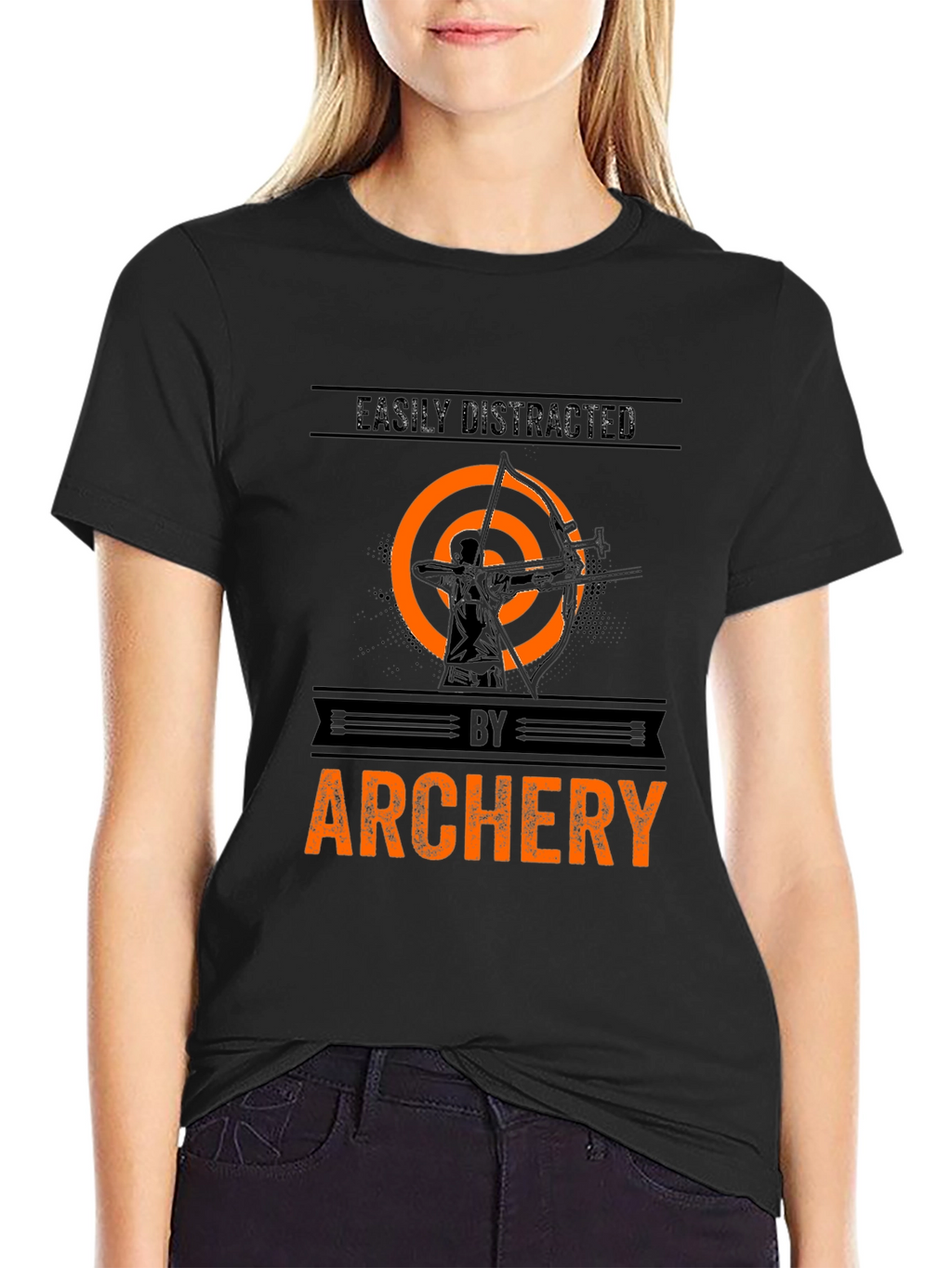 Archery Enthusiast T-Shirt - Easily Distracted By Archery