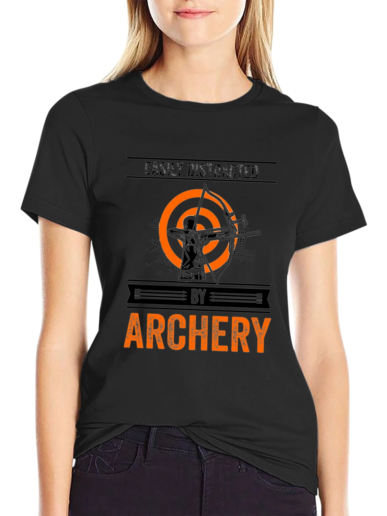Archery Enthusiast T-Shirt - Easily Distracted By Archery