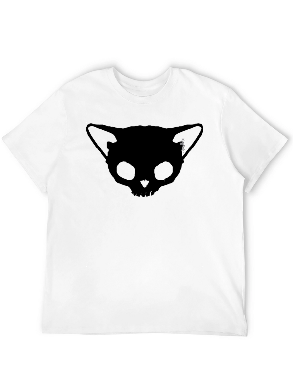 Skull Cat T-Shirt: Unique Design Soft Cotton Mens Fit