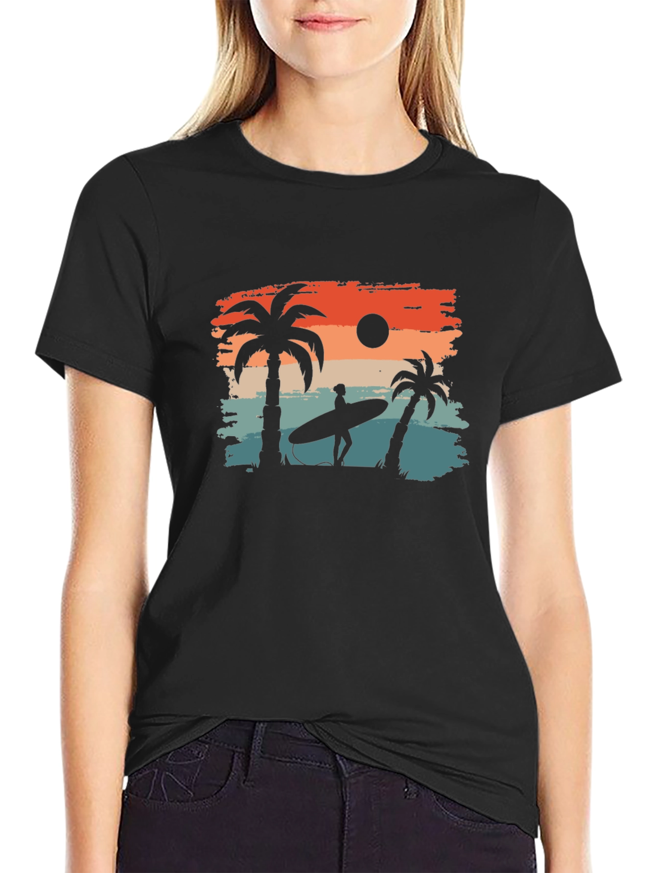 Sunset Surfer Graphic T-Shirt
