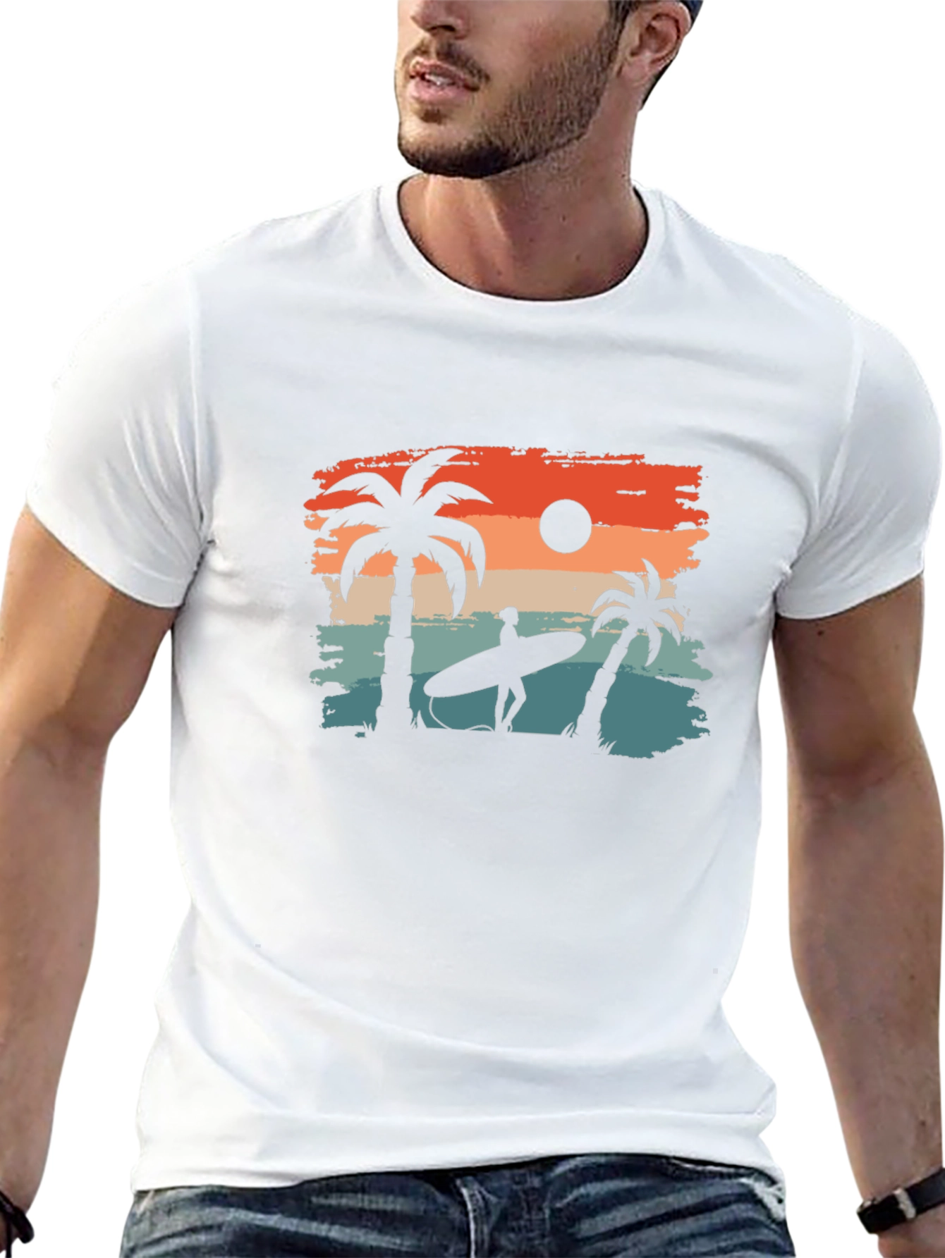 Sunset Surfer Graphic T-Shirt