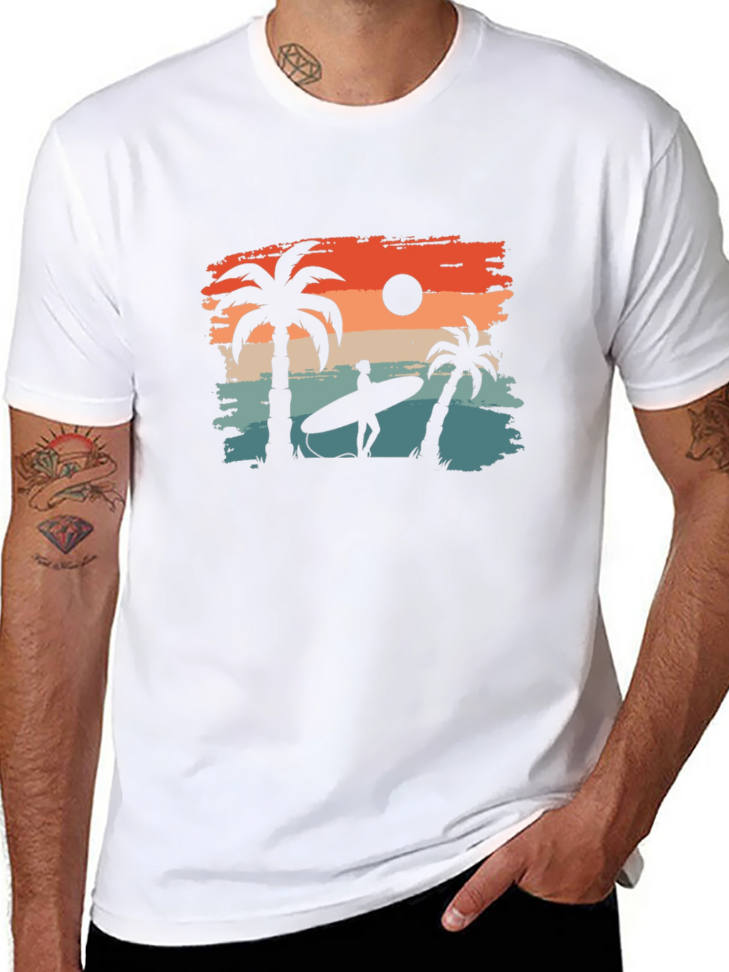Sunset Surfer Graphic T-Shirt