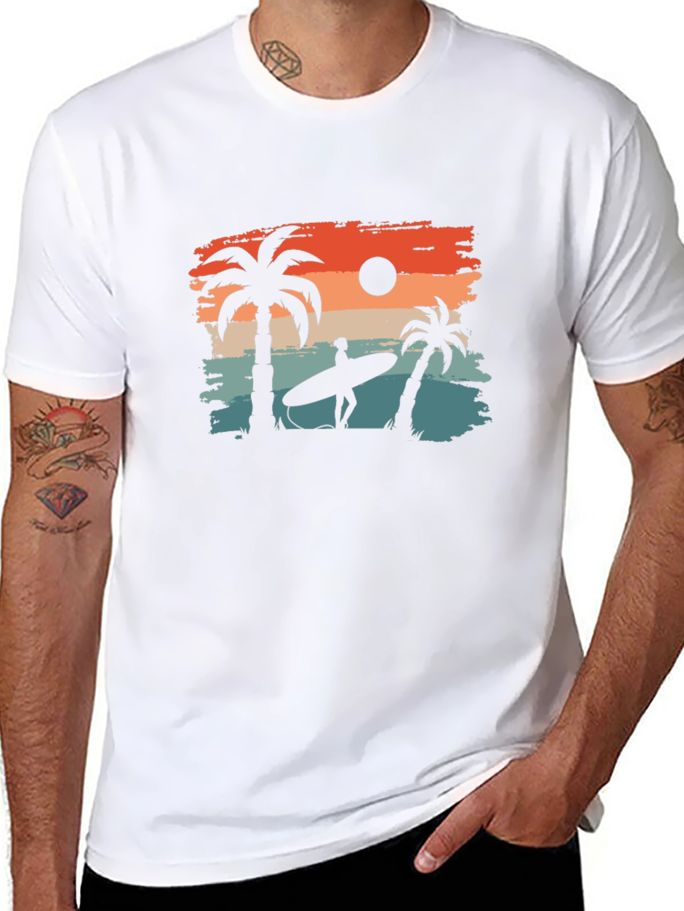 Sunset Surfer Graphic T-Shirt