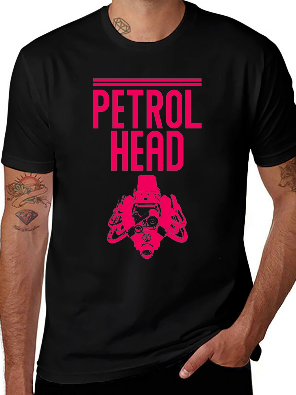 Petrol Head Graphic T-Shirt - Black