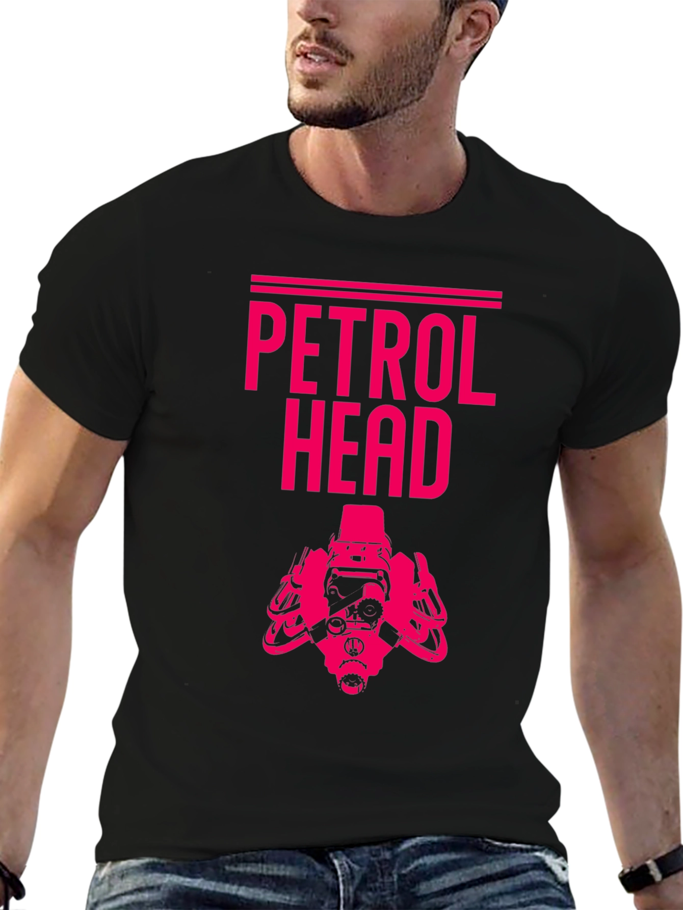 Petrol Head Graphic T-Shirt - Black