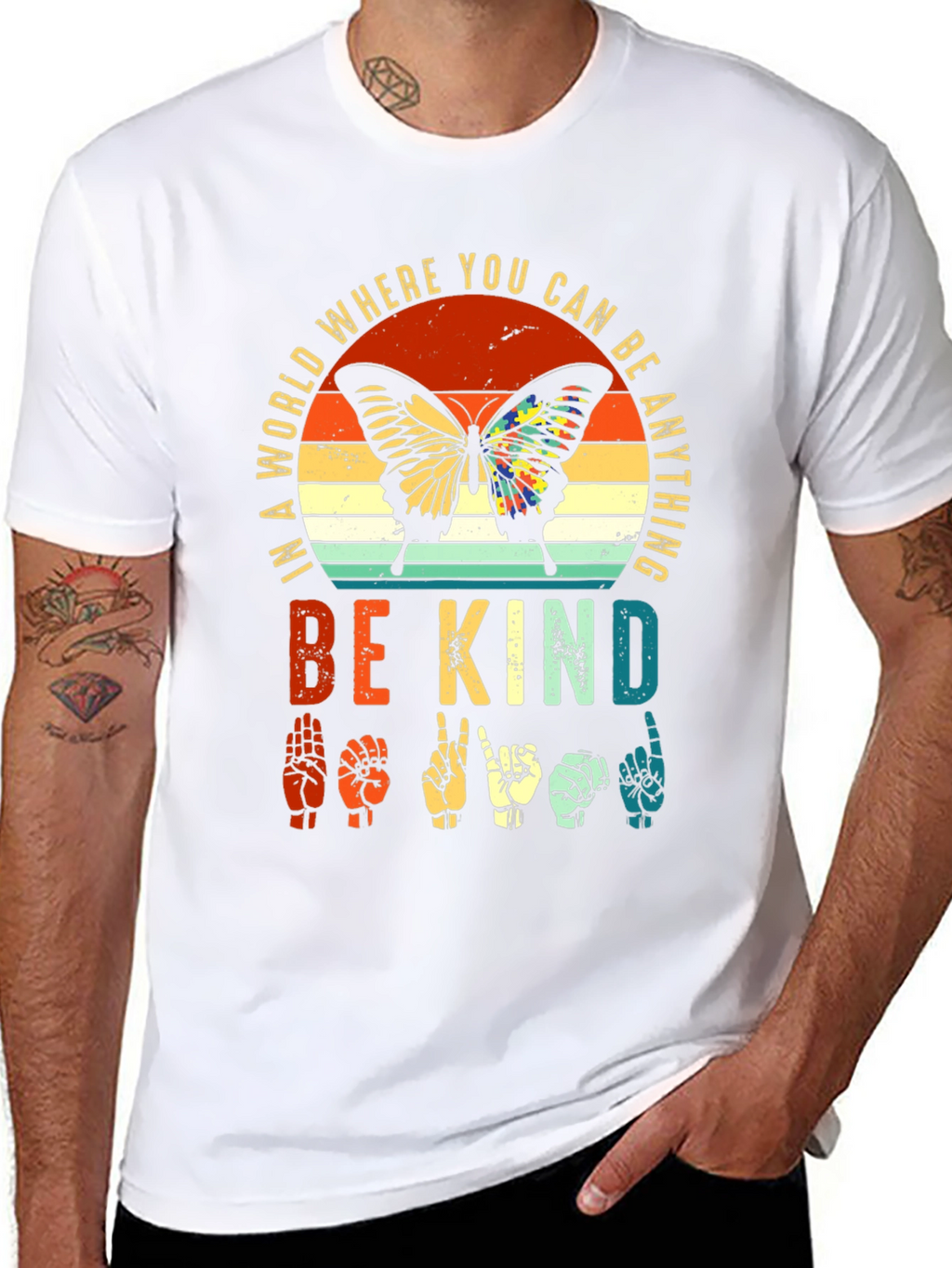 Be Kind Butterfly Graphic Tee