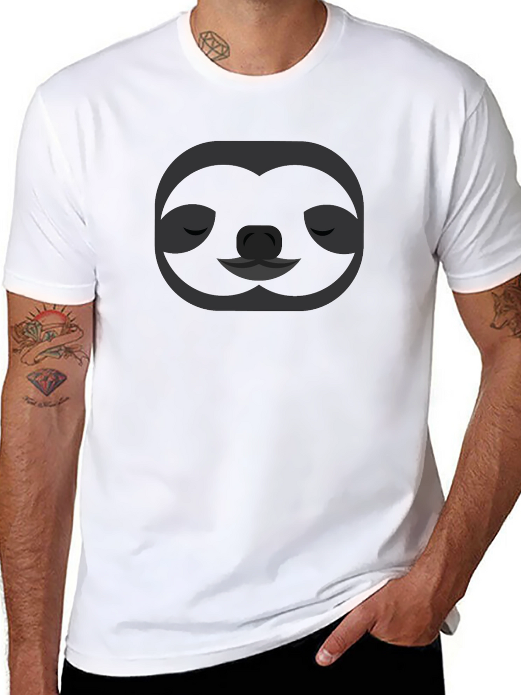 Cool Sloth Graphic Tee - Black Unisex T-Shirt