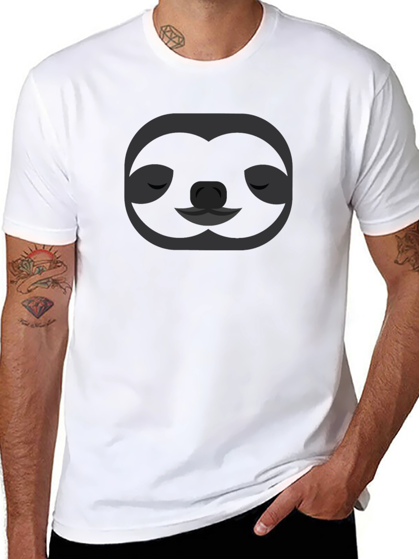 Cool Sloth Graphic Tee - Black Unisex T-Shirt