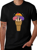 Mushroom Ice Cream Cone Graphic T-Shirt