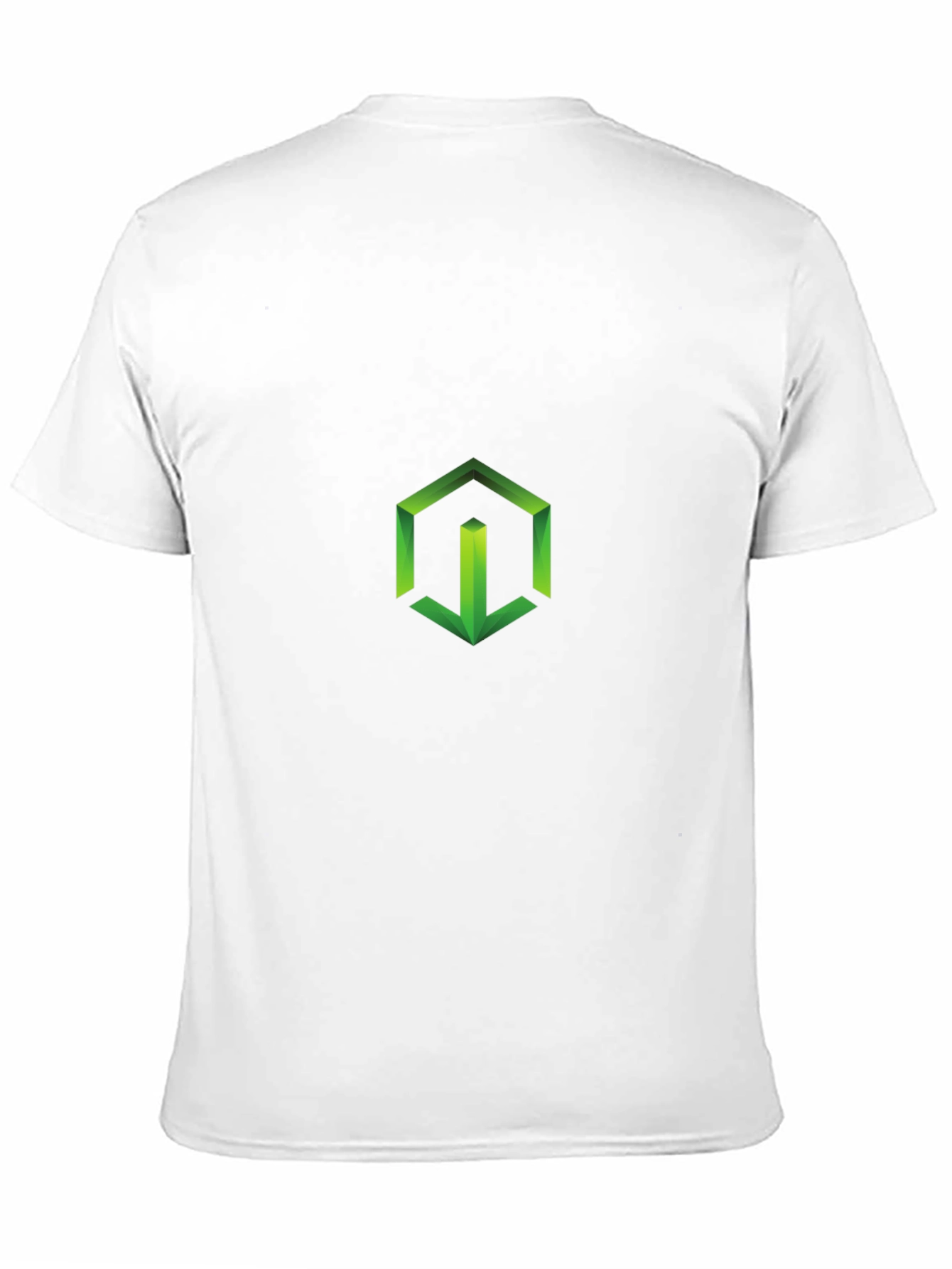 Geometric Green Logo Black T-Shirt