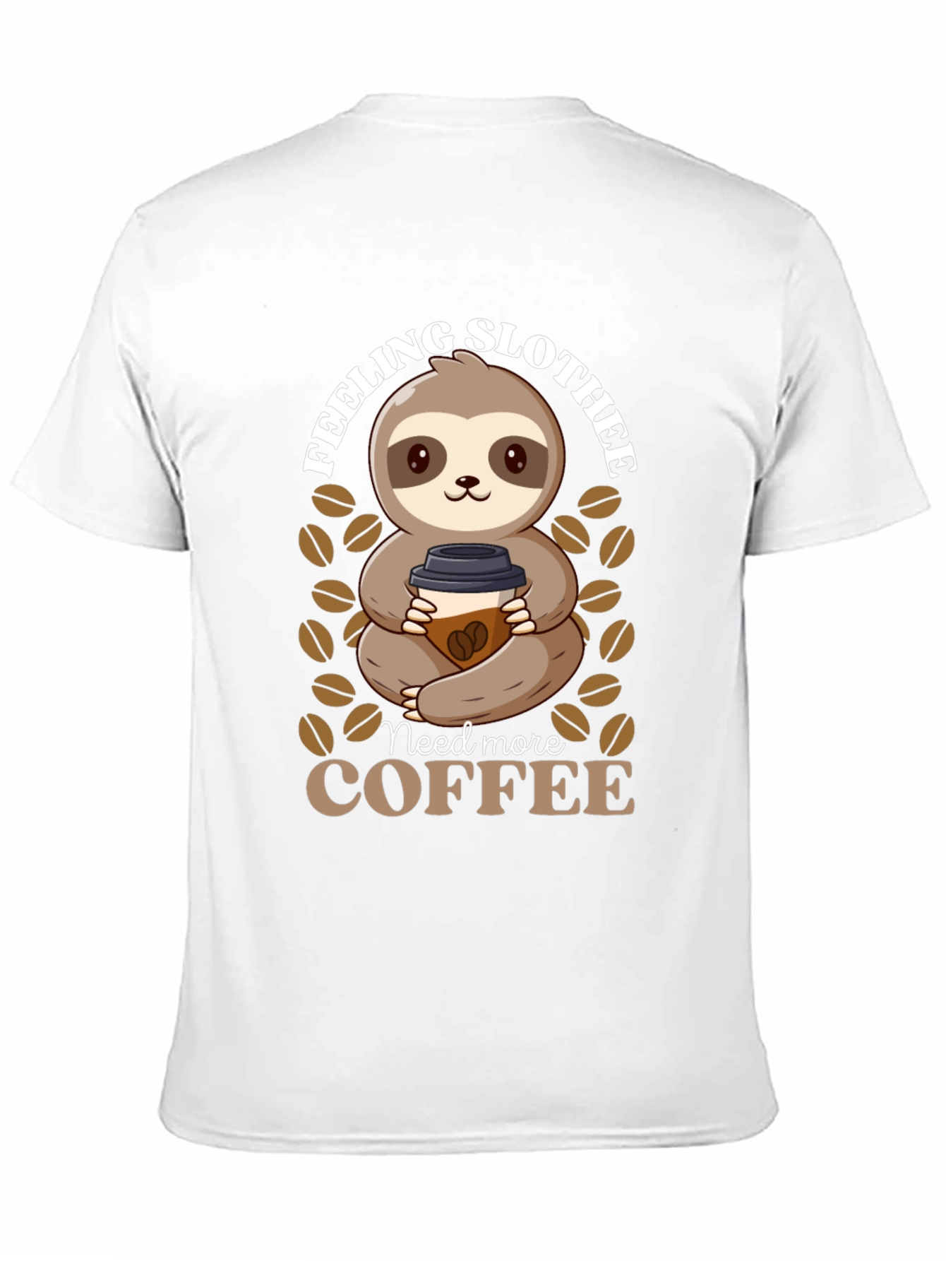 Feeling Slothee? Coffee Sloth Graphic T-Shirt