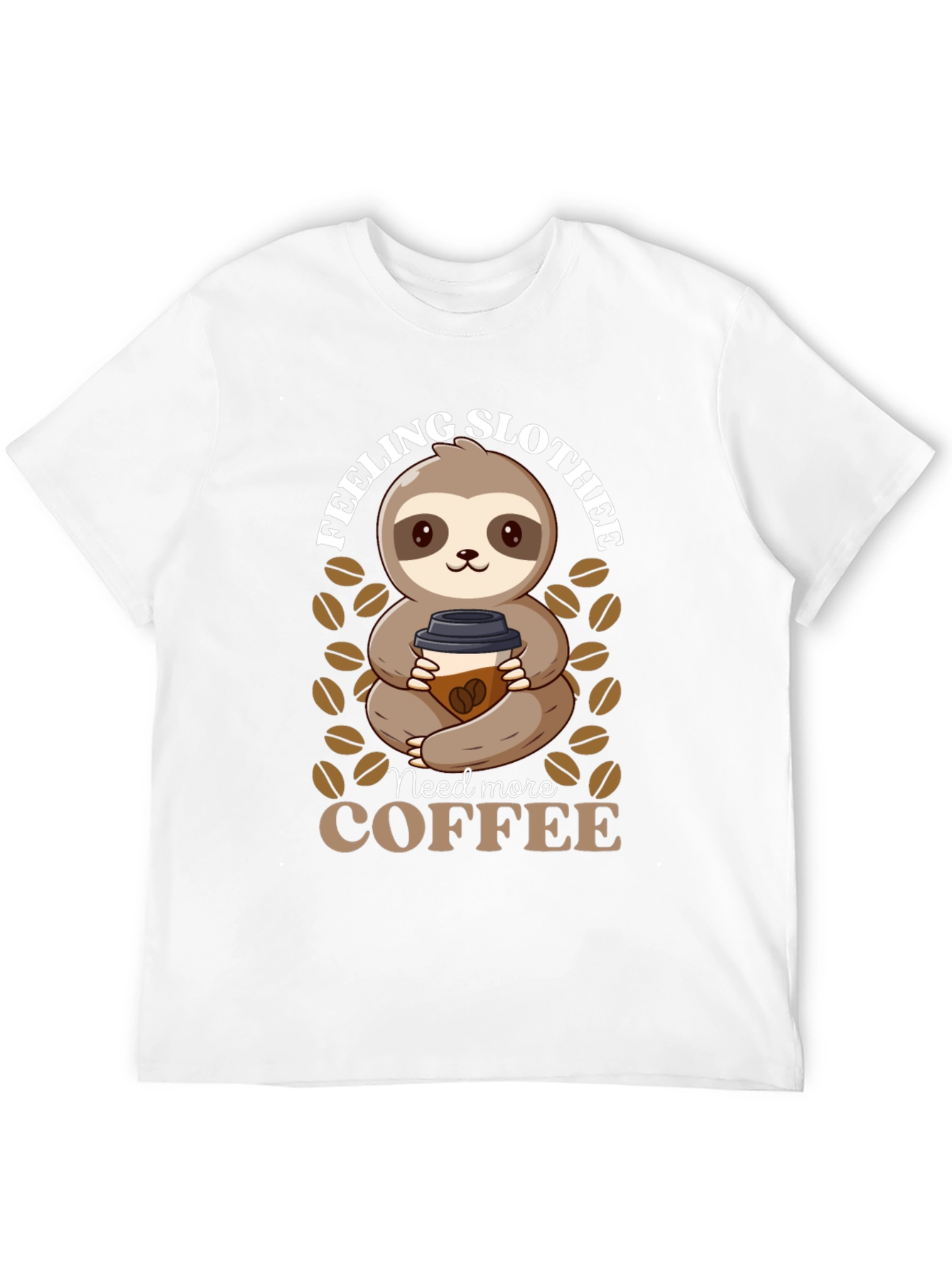 Feeling Slothee? Coffee Sloth Graphic T-Shirt