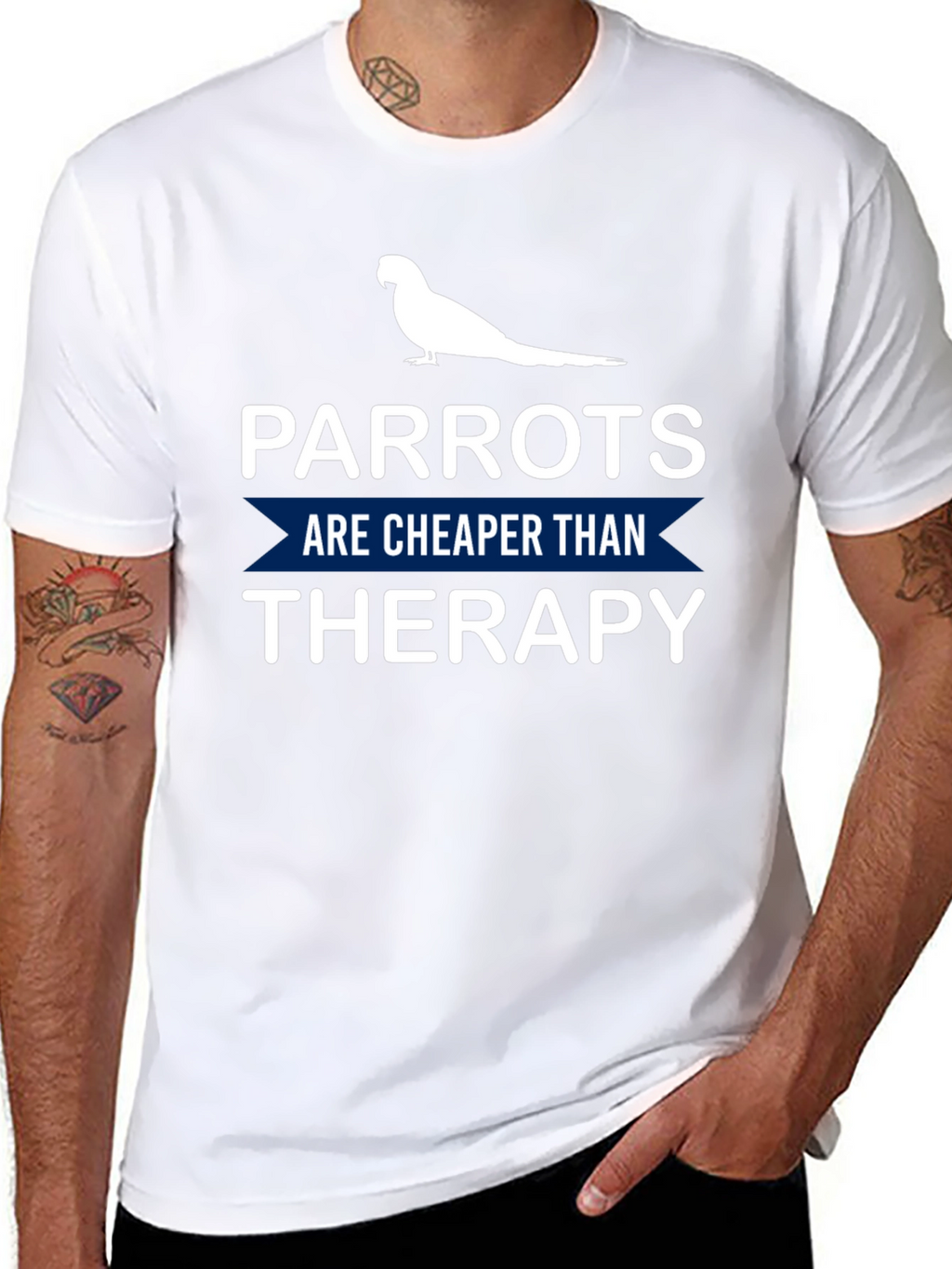 Parrot Therapy T-Shirt: Cheaper Than Therapy!