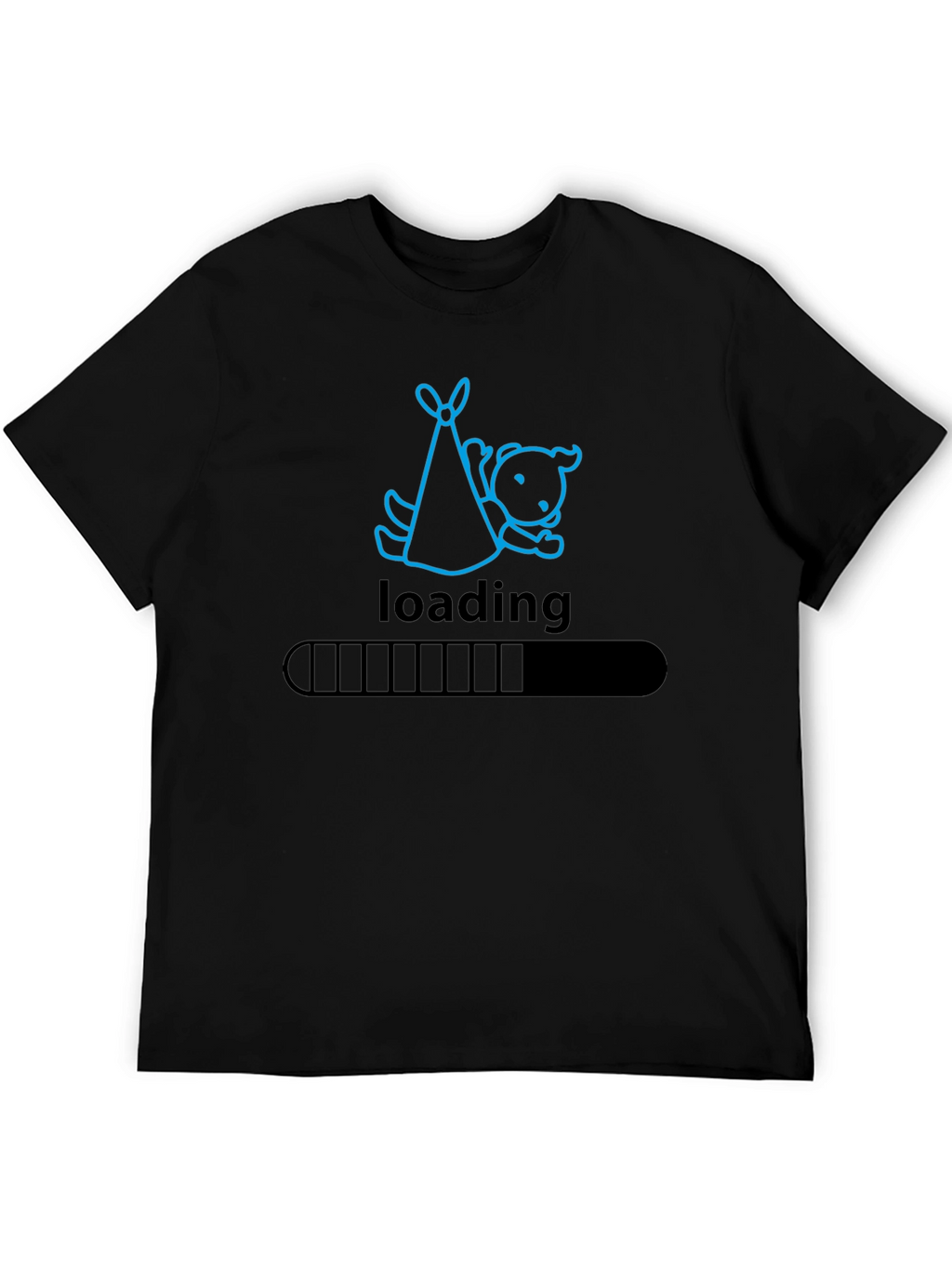Mens Loading Baby Graphic Tee - Black